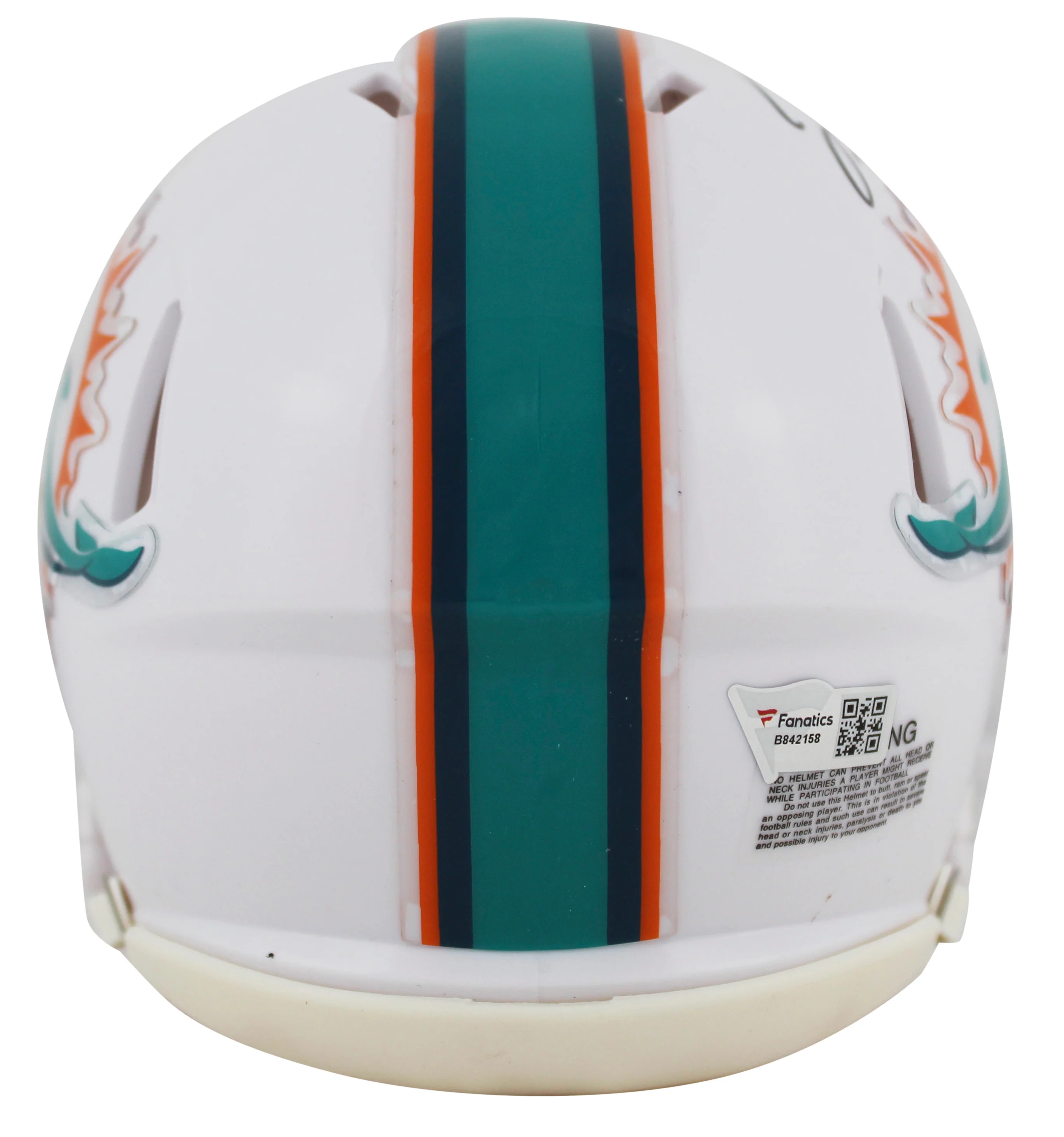 Dolphins Jaylen Waddle Authentic Signed Speed Mini Helmet Autographed Fanatics - Image 3