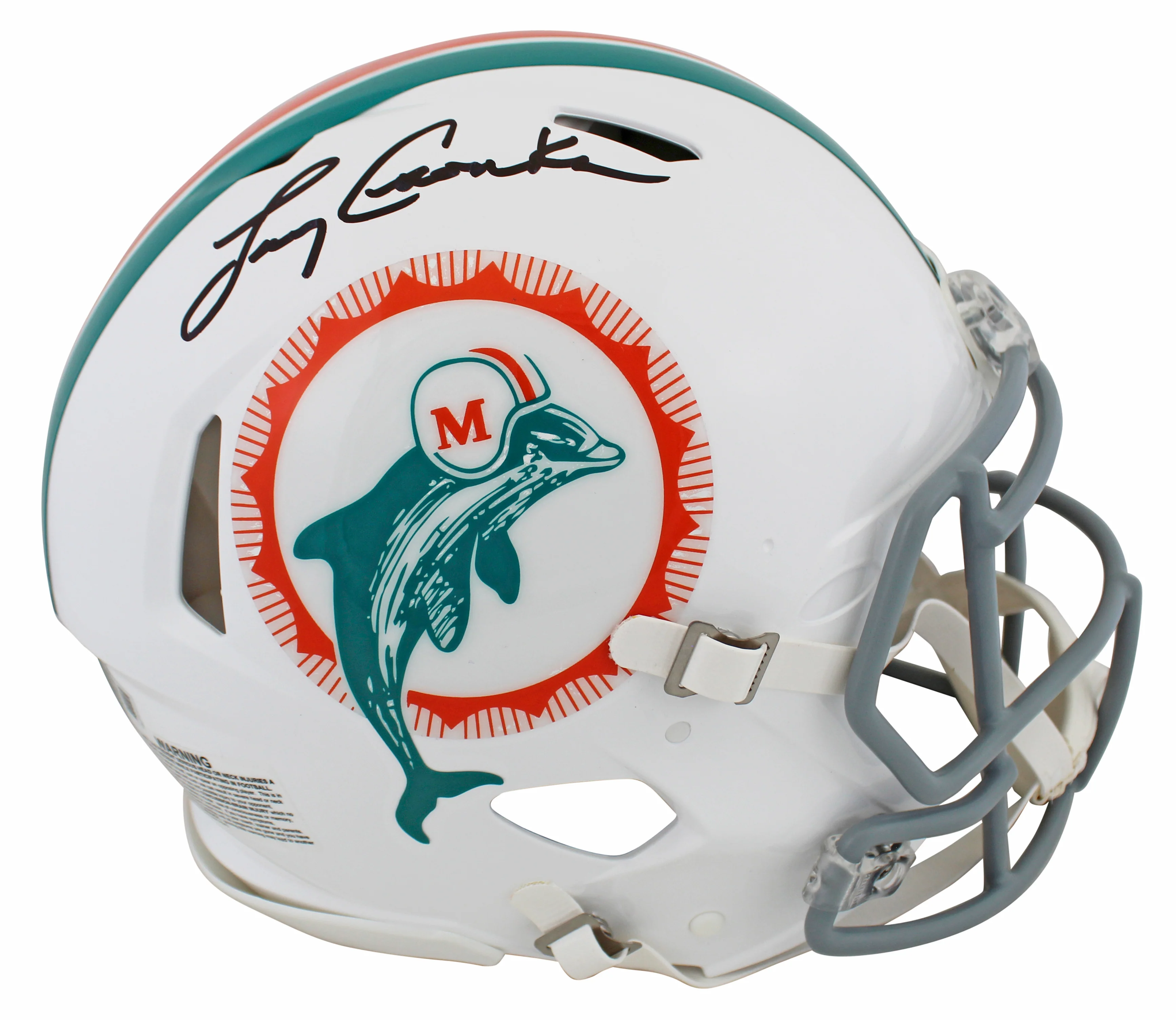 Dolphins Larry Csonka Signed 1972 TB Full Size Speed Proline Helmet W/ Case BAS - Image 3