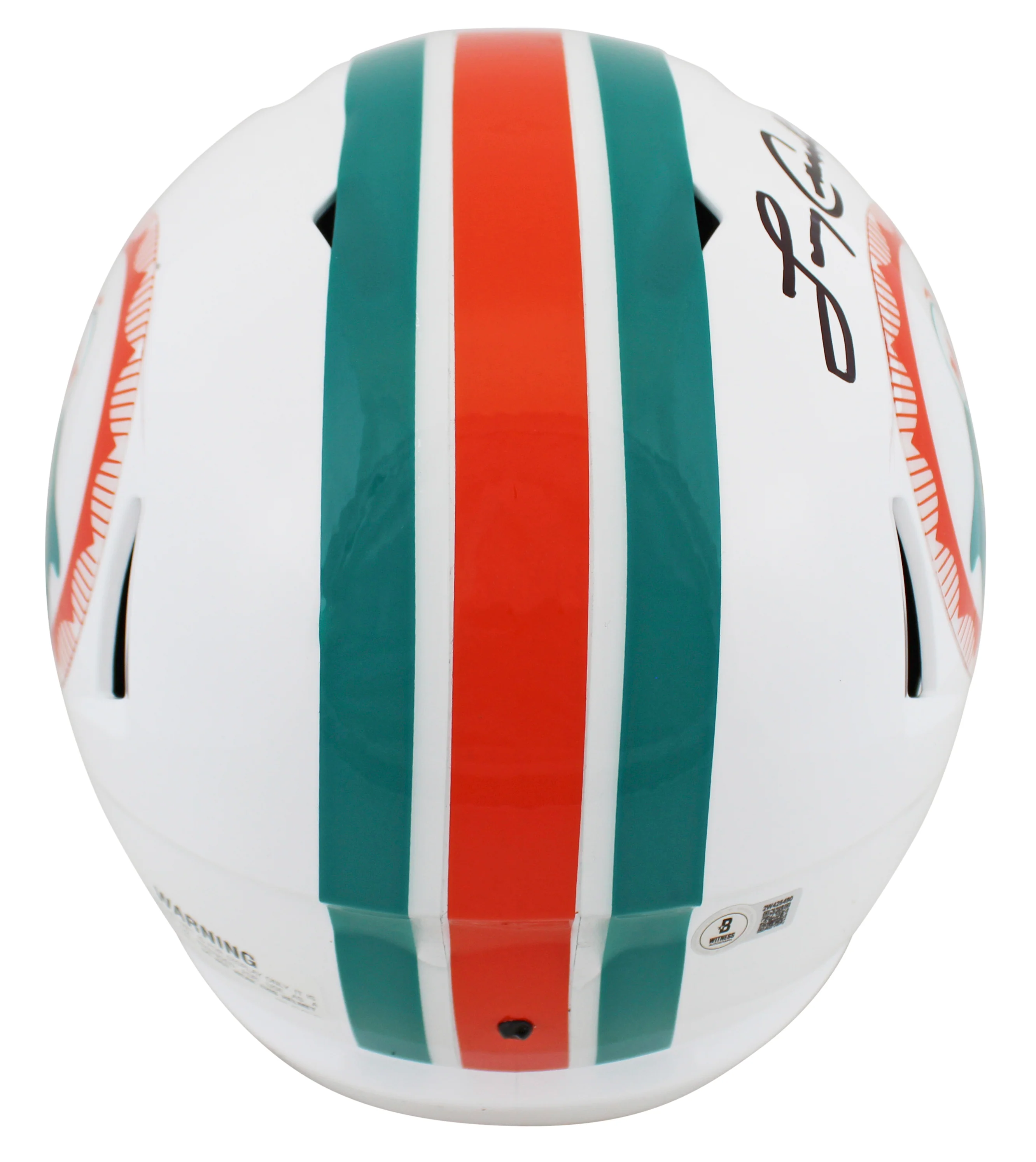 Dolphins Larry Csonka Signed 1972 TB Full Size Speed Rep Helmet BAS Witnessed - Image 3