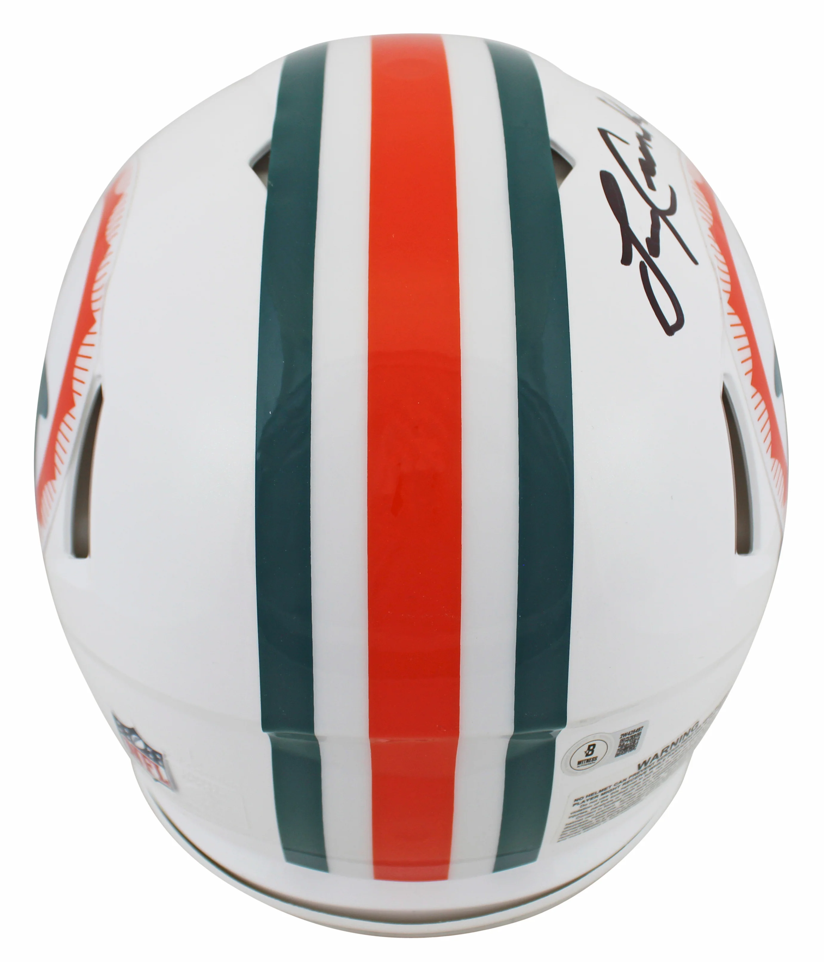 Dolphins Larry Csonka Signed Tribute Full Size Speed Proline Helmet BAS Wit - Image 3