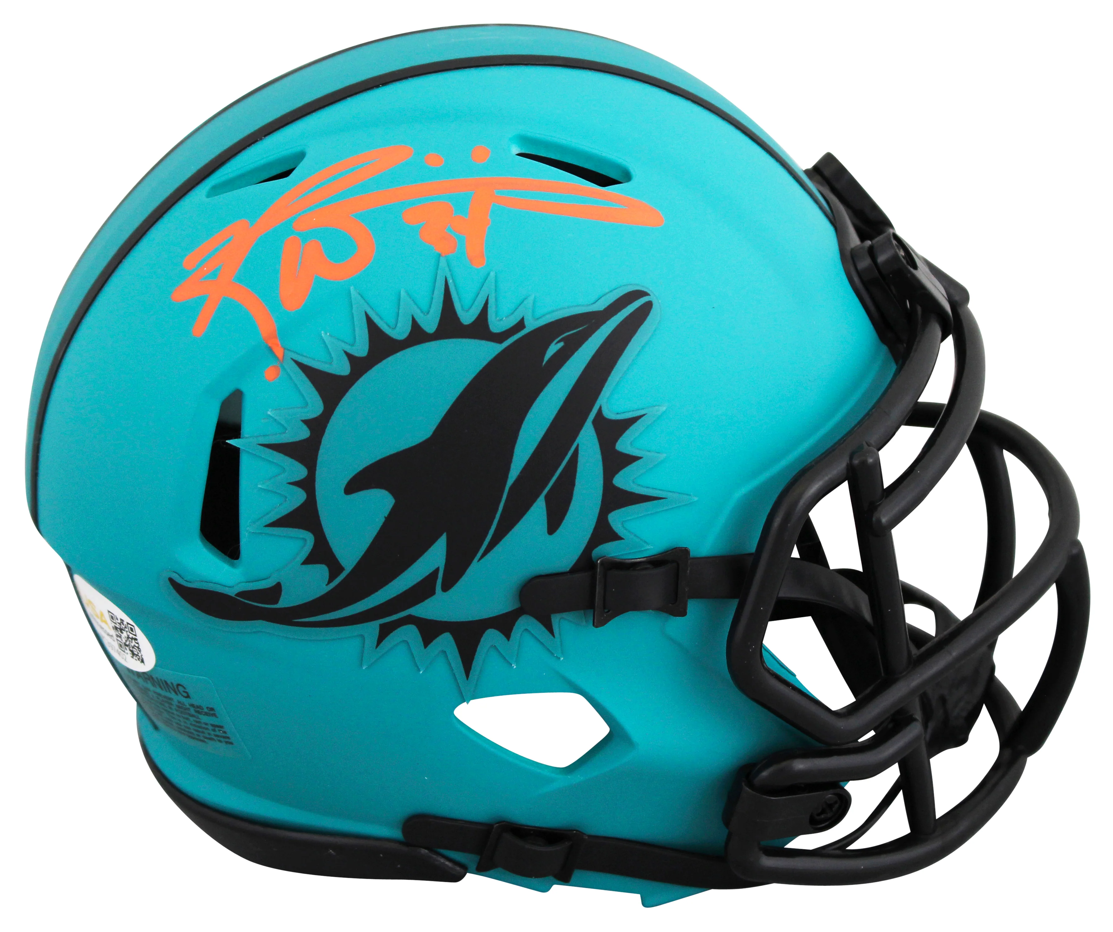 Dolphins Ricky Williams Authentic Signed Rave Speed Mini Helmet JSA Witness