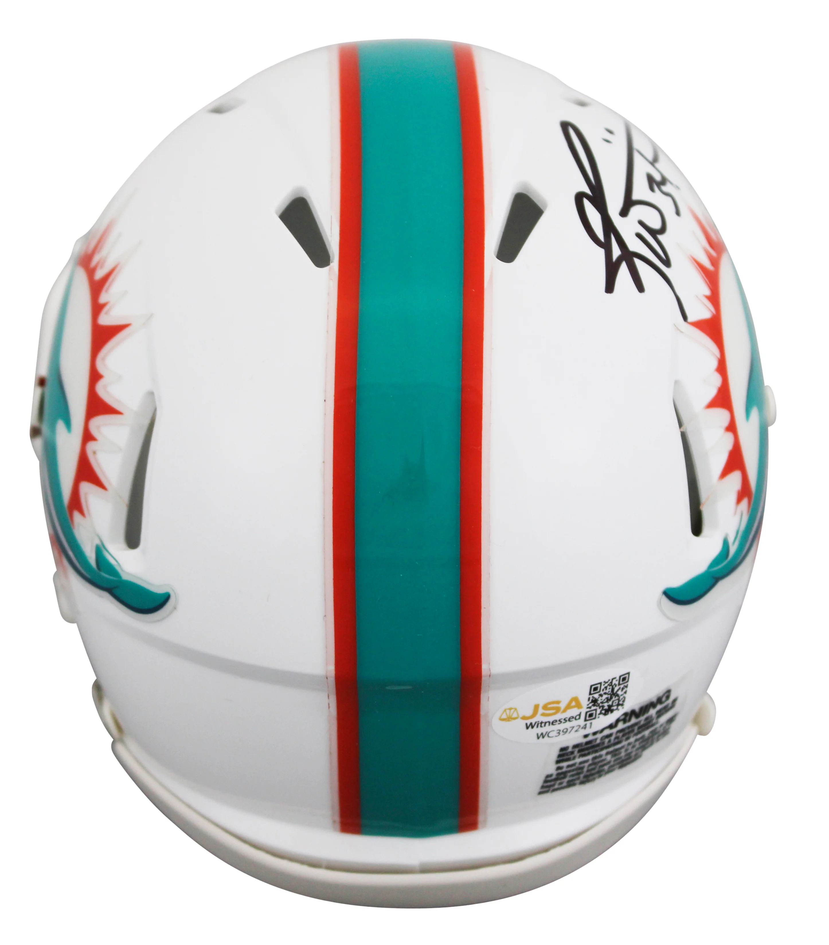 Dolphins Ricky Williams Authentic Signed Speed Mini Helmet W/ Case JSA Witness - Image 4