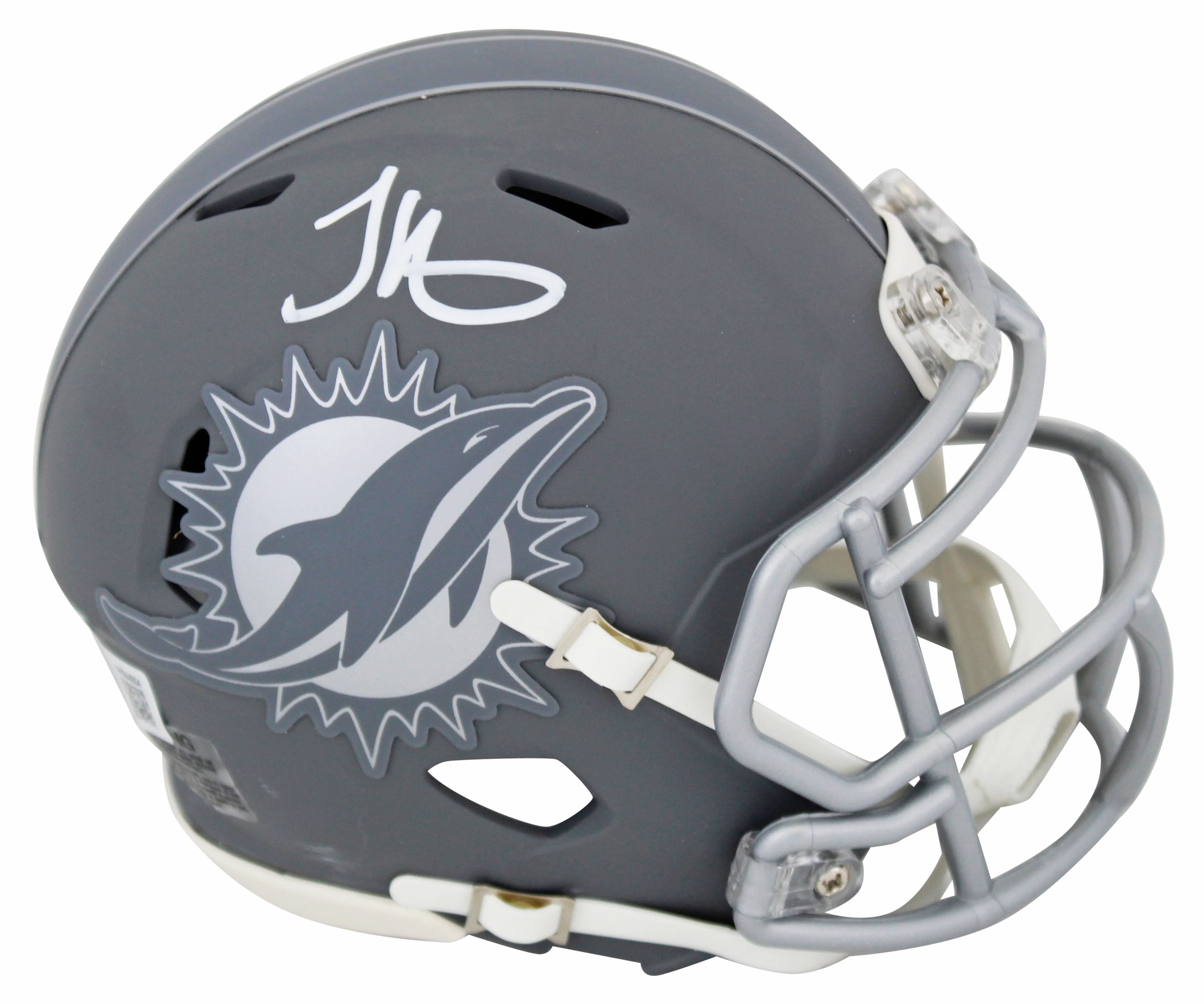 Dolphins Tyreek Hill Authentic Signed Slate Speed Mini Helmet BAS Witnessed - Image 2