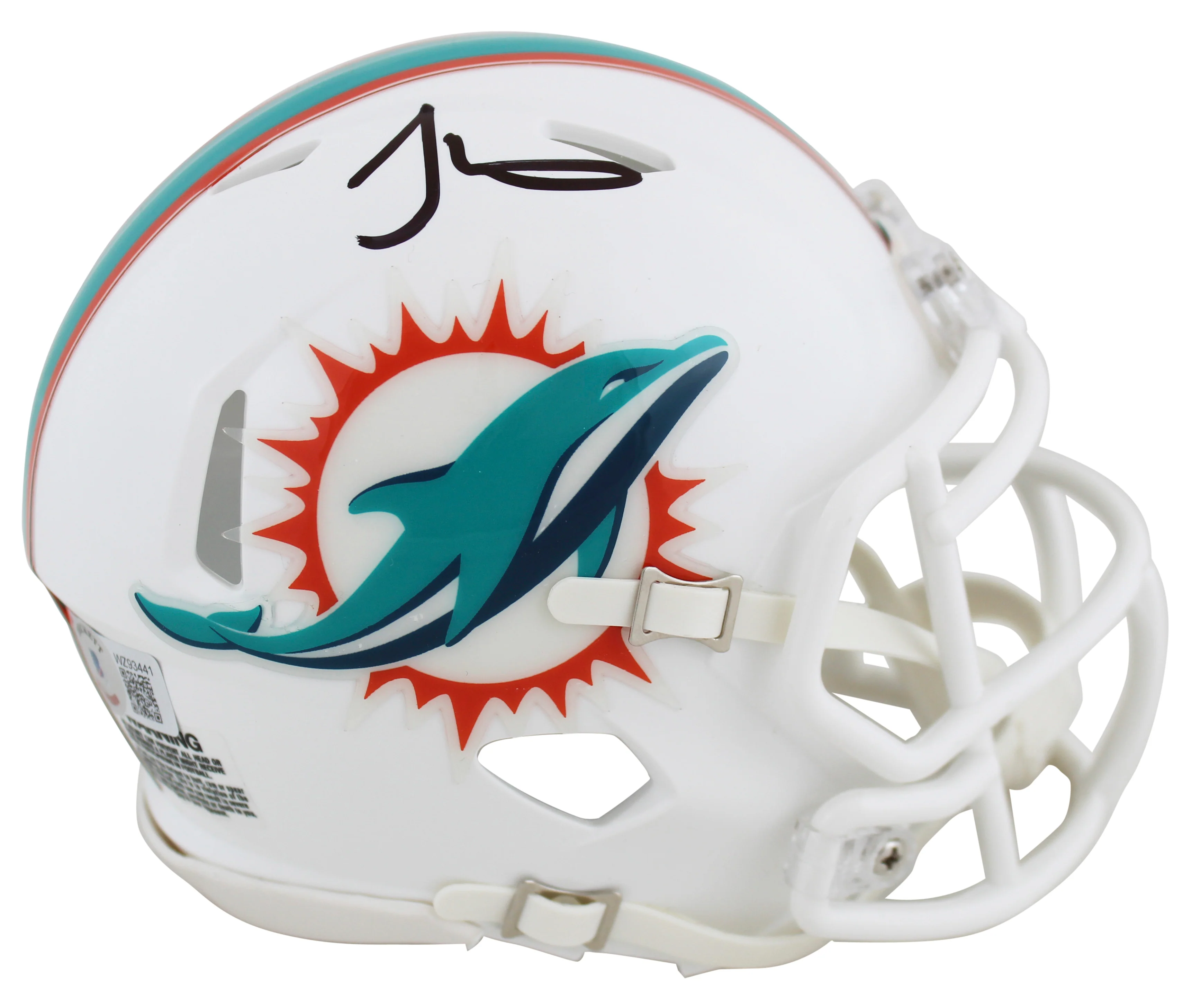 Dolphins Tyreek Hill Authentic Signed Speed Mini Helmet BAS Witnessed - Image 2