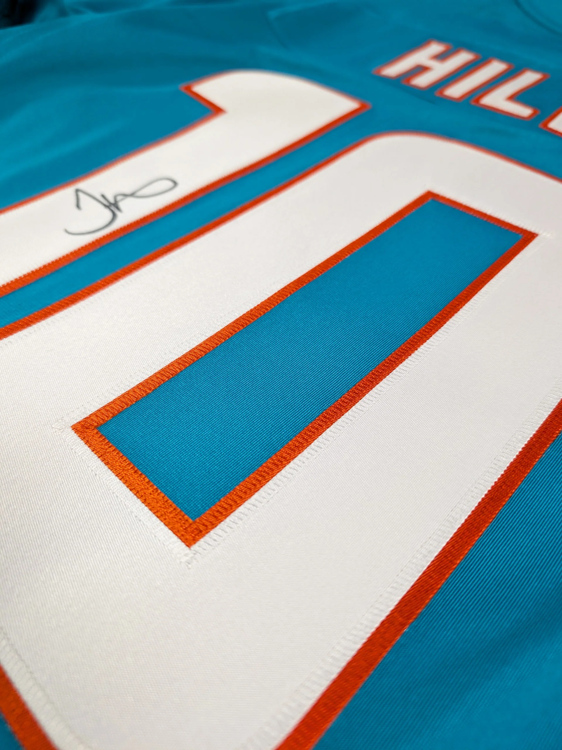 Dolphins Tyreek Hill Authentic Signed Teal Nike Jersey w/ Sewn #'s BAS Witnessed - Image 4