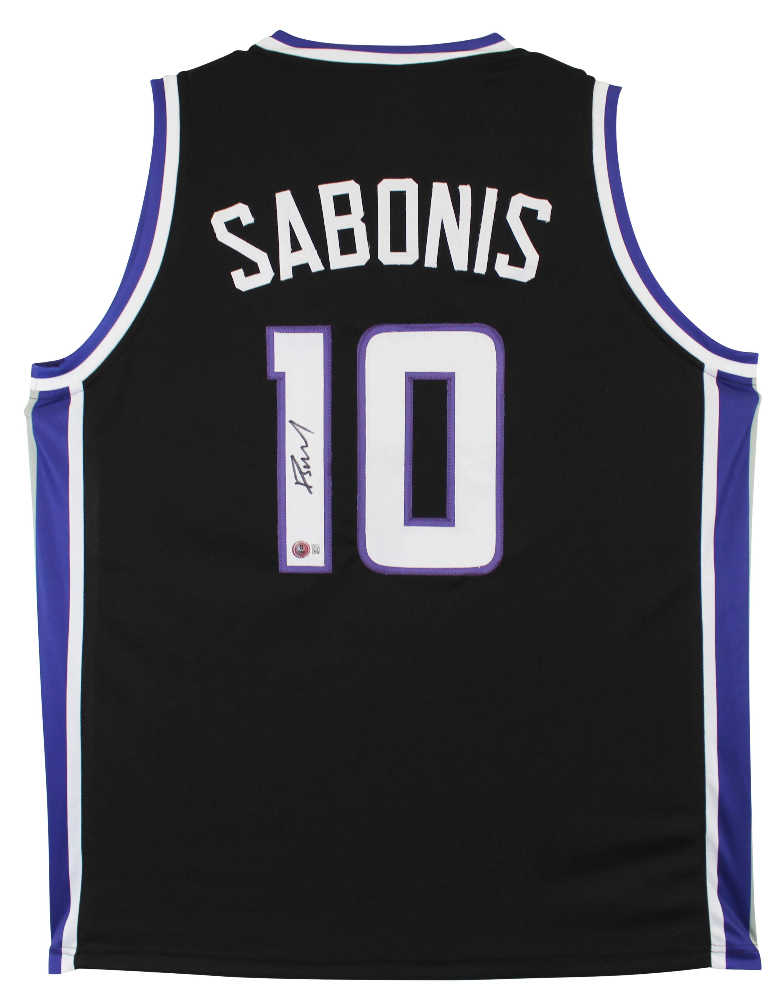 Domantas Sabonis Authentic Signed Black Pro Style Jersey BAS Witnessed - Image 2