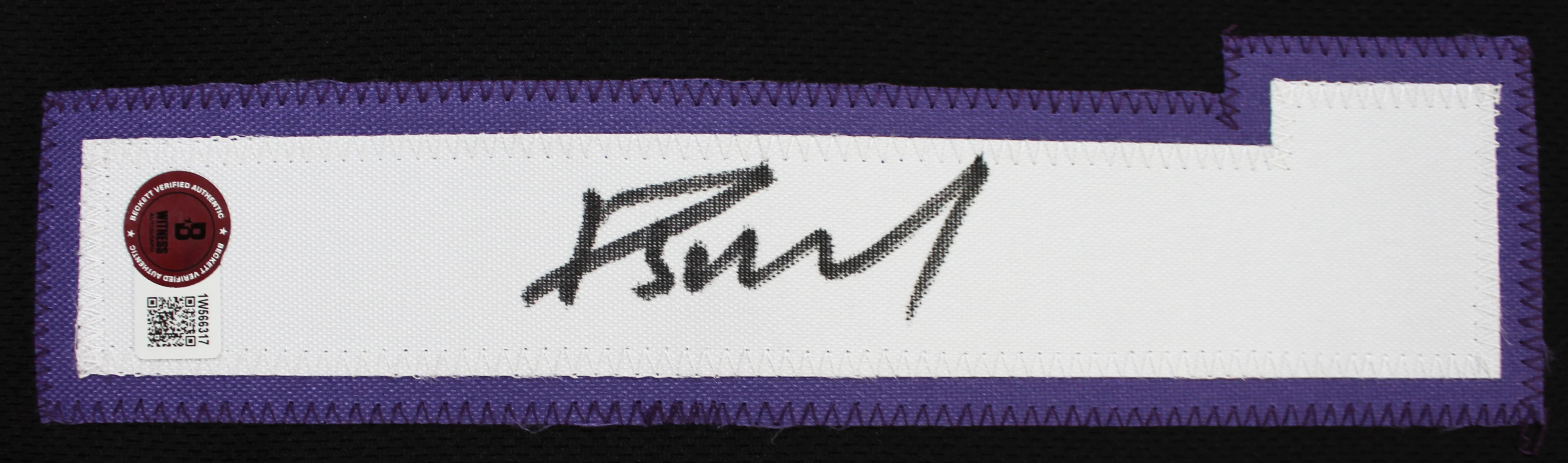 Domantas Sabonis Authentic Signed Black Pro Style Jersey BAS Witnessed - Image 3
