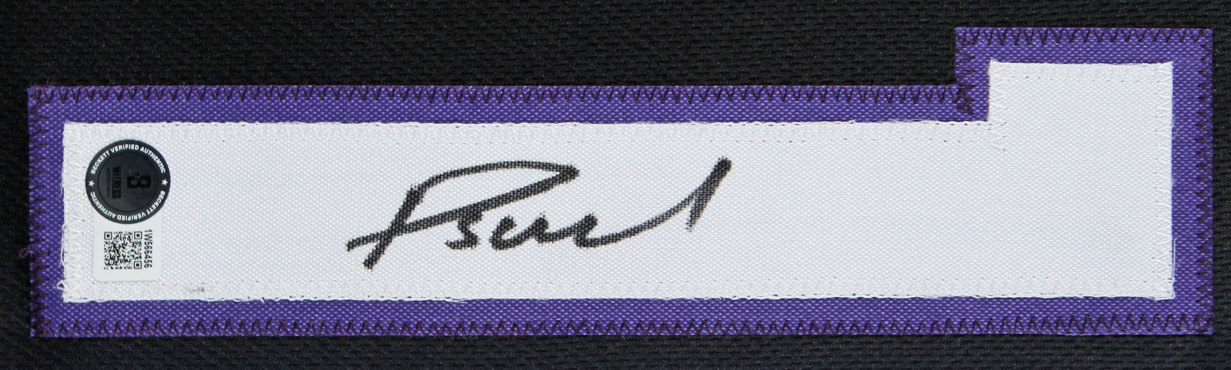 Domantas Sabonis Signed Purple & Black Two Tone Pro Style Framed Jersey BAS Wit - Image 3