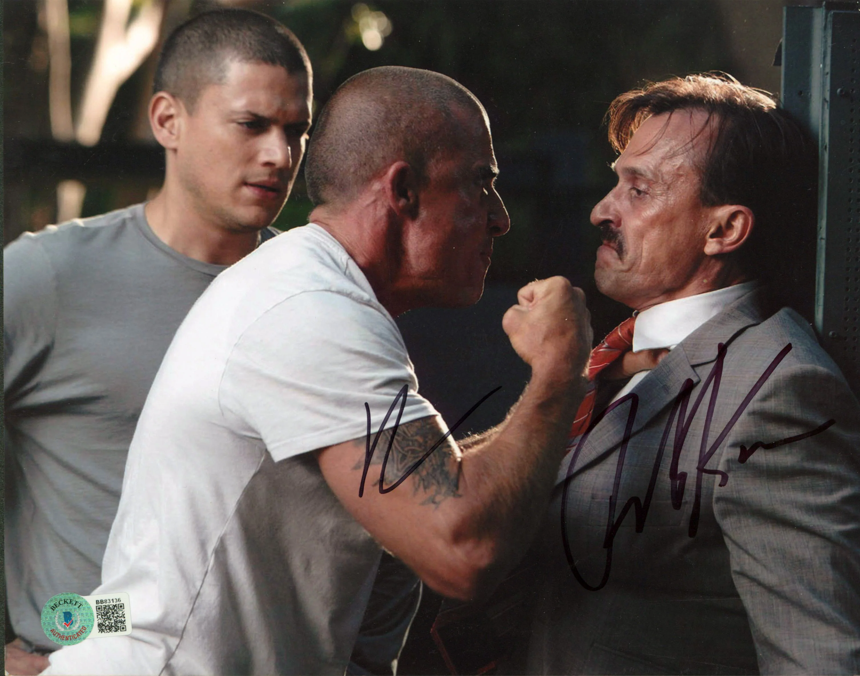 Dominic Purcell & Robert Knepper Prison Break Signed 8x10 Photo BAS #BB83136 - Image 2