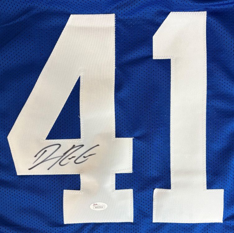 Dominique Rodgers-Cromartie New York Signed Blue Football Jersey JSA Hologram - Image 2