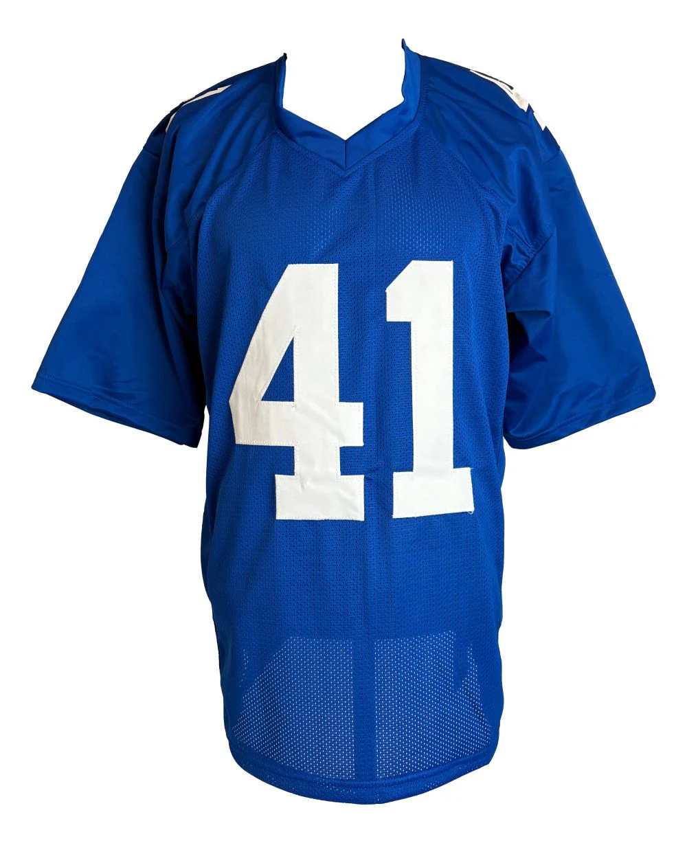 Dominique Rodgers-Cromartie New York Signed Blue Football Jersey JSA Hologram - Image 3