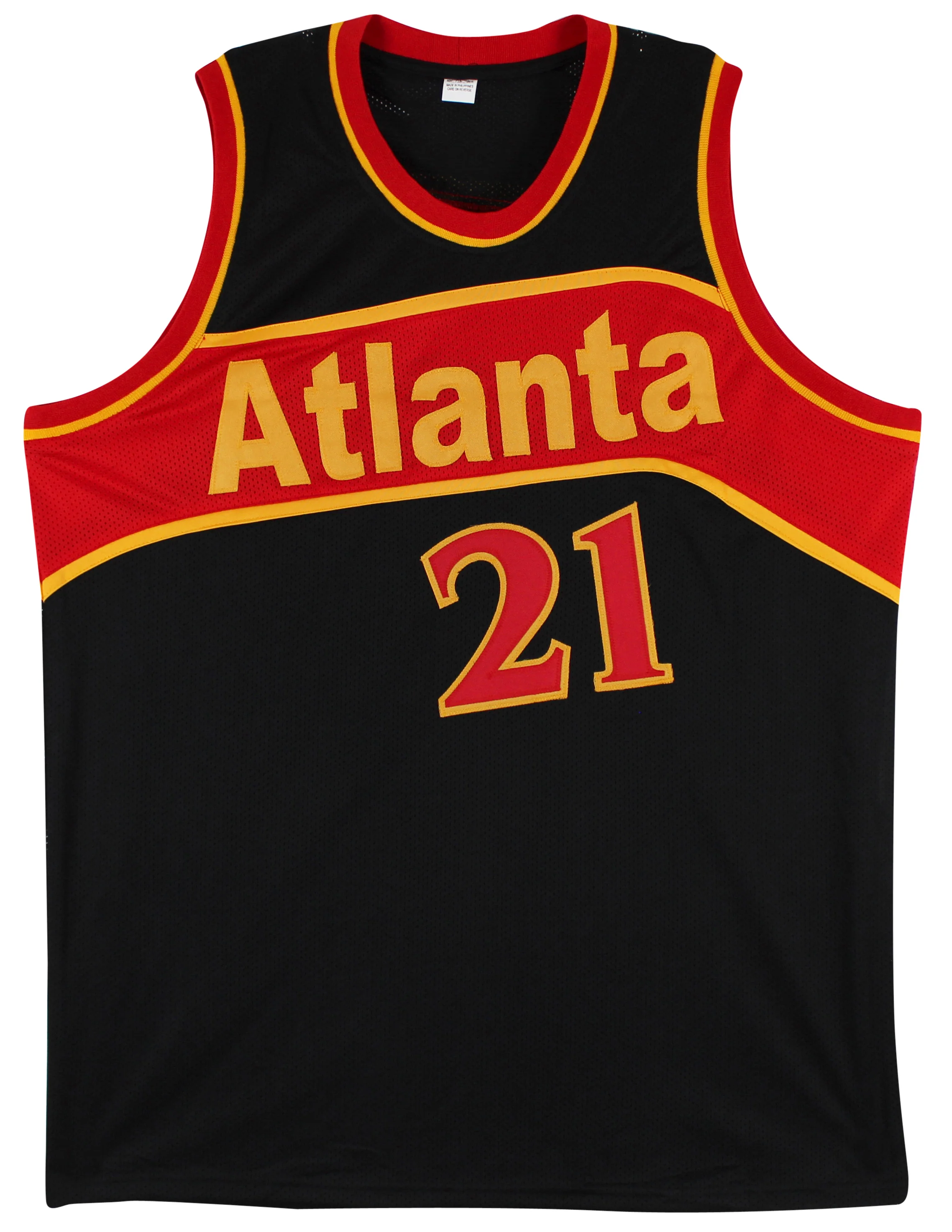 Dominique Wilkins Authentic Signed Black Pro Style Jersey BAS Witnessed - Image 4