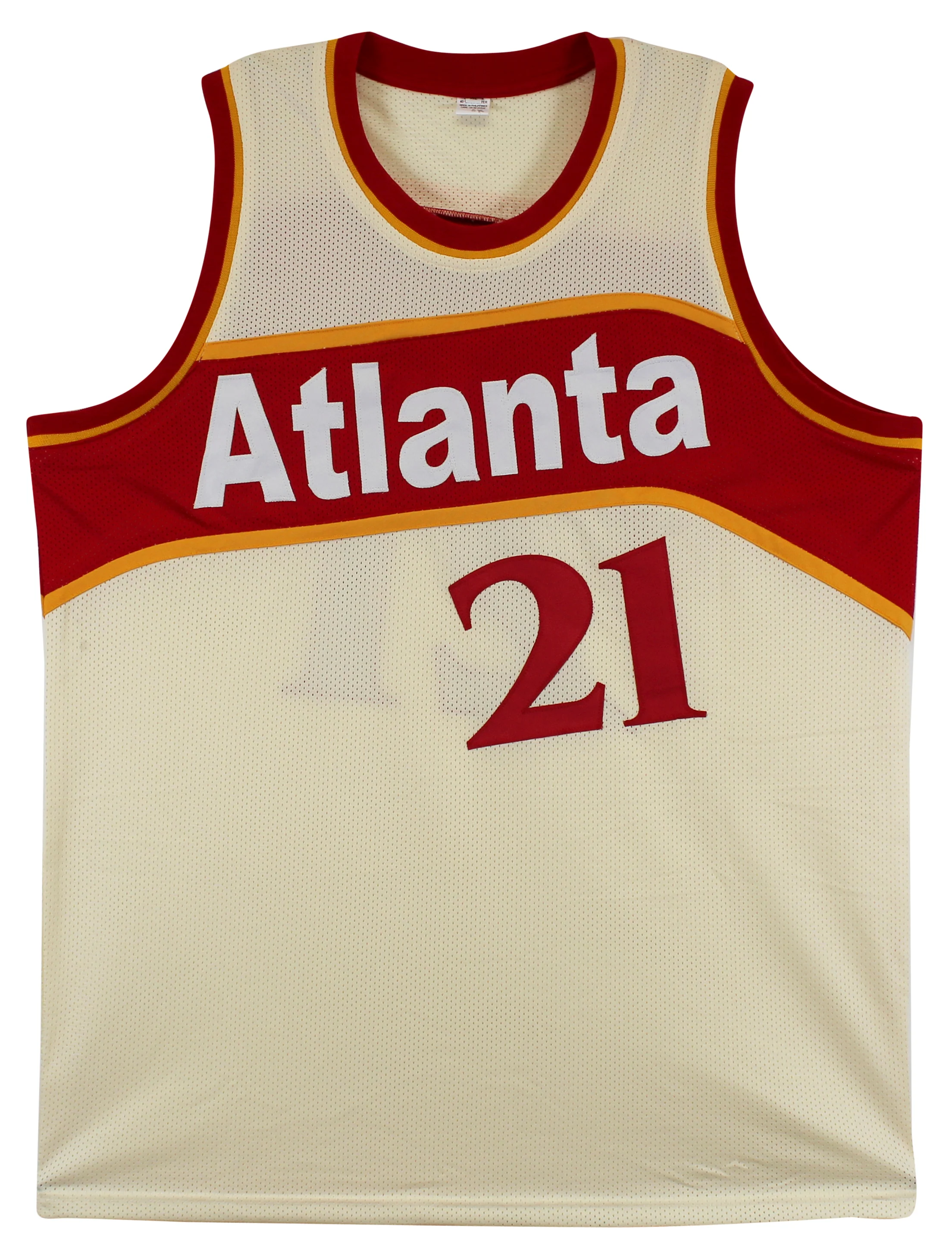 Dominique Wilkins Authentic Signed Cream Pro Style Jersey BAS Witnessed - Image 4