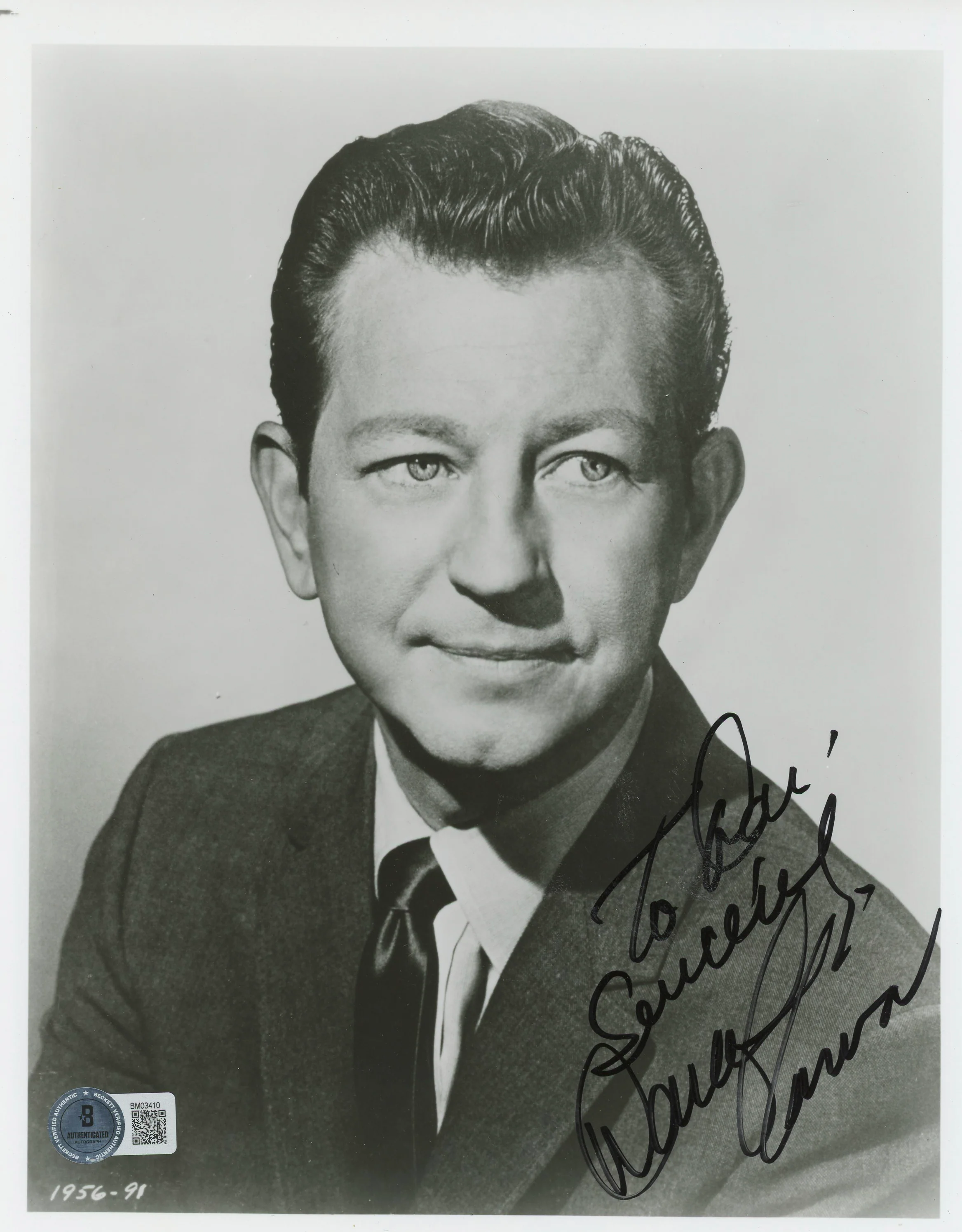 Donald O'Connor Singin' in the Rain "Sincerely" Signed 8x10 Photo BAS #BM03410 - Image 2