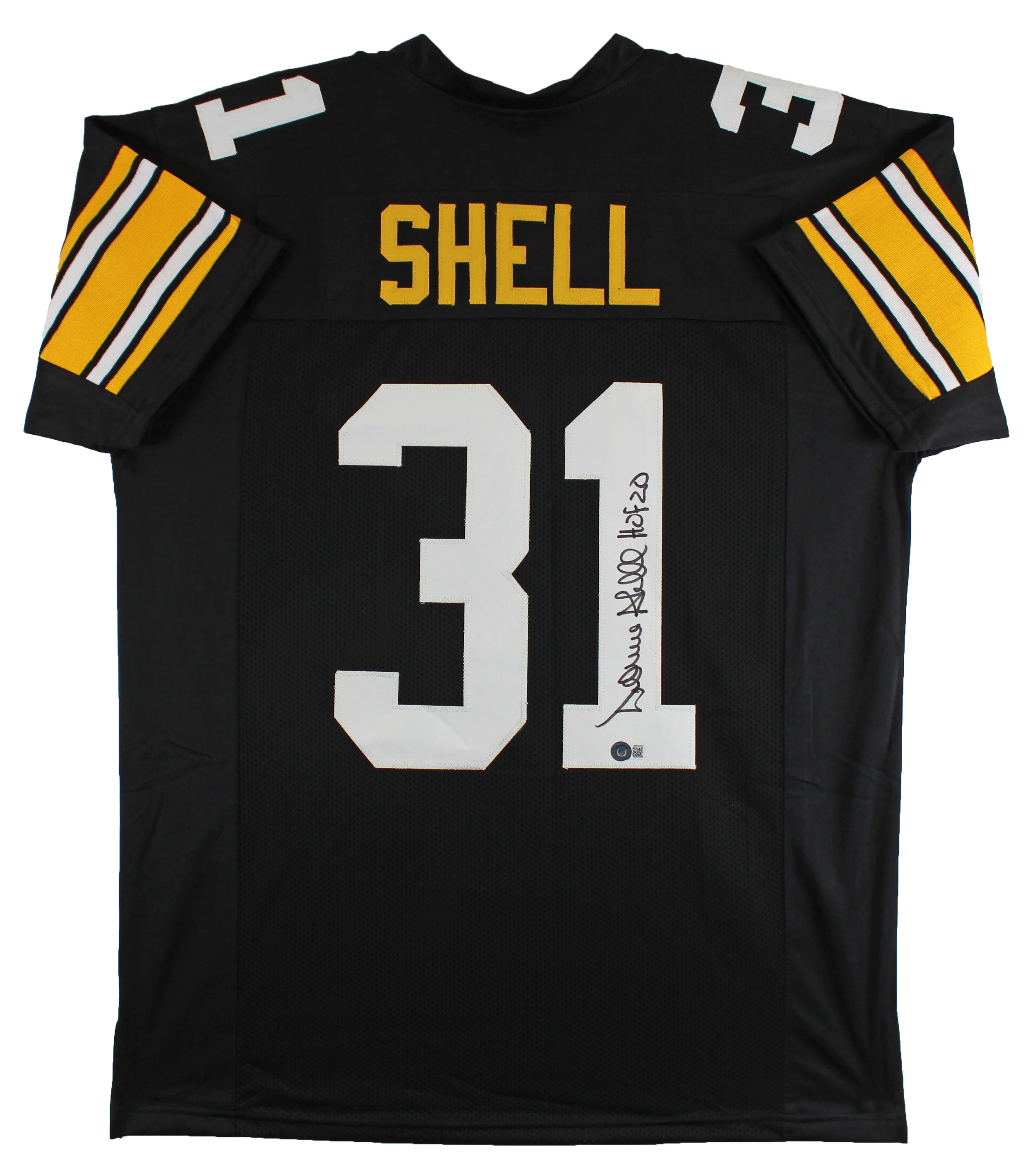 Donnie Shell Authentic Signed Black Pro Style Jersey Autographed BAS Witnessed - Image 2