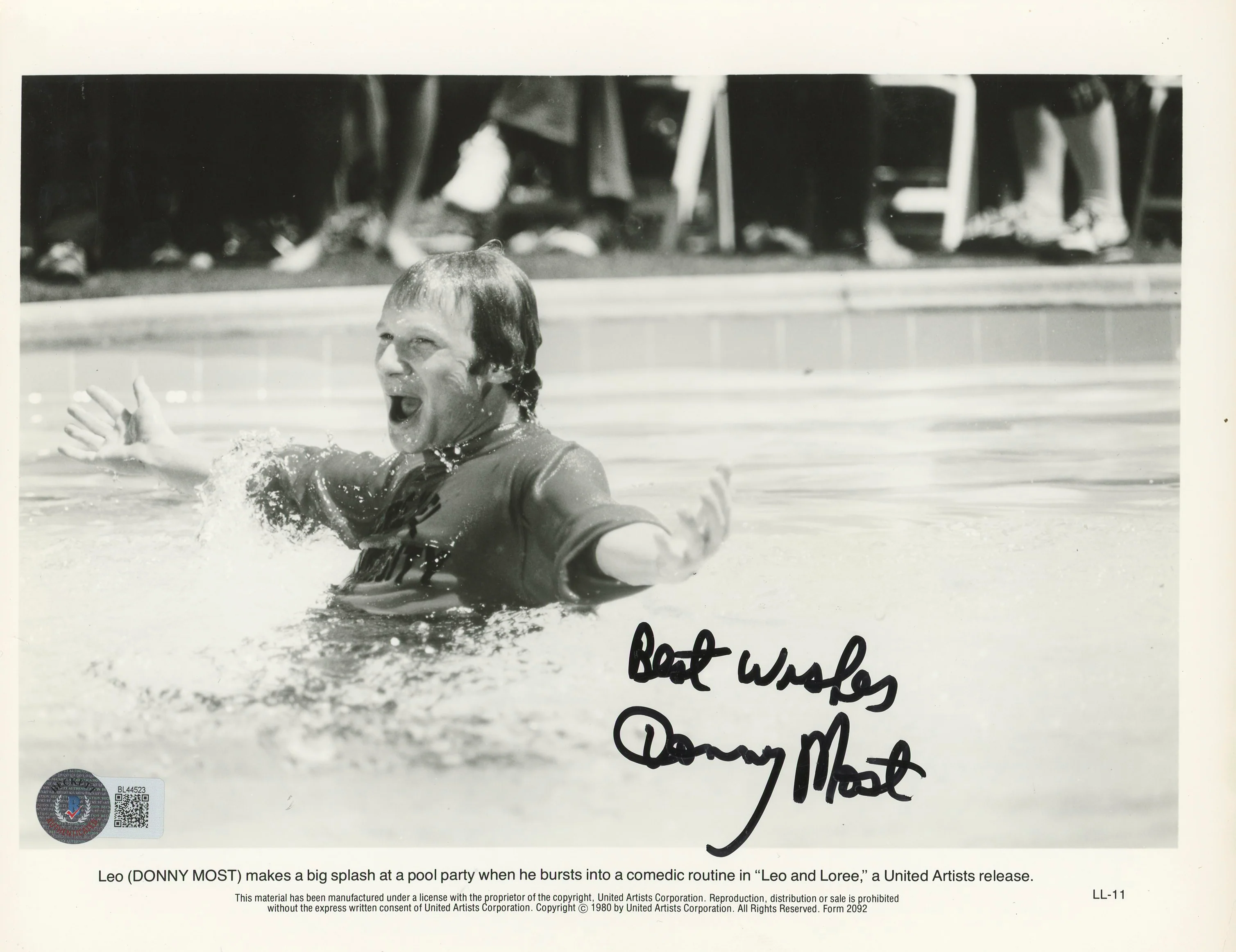 Donny Most Leo and Loree "Best Wishes" Authentic Signed 8x10 Photo BAS #BL44523 - Image 2