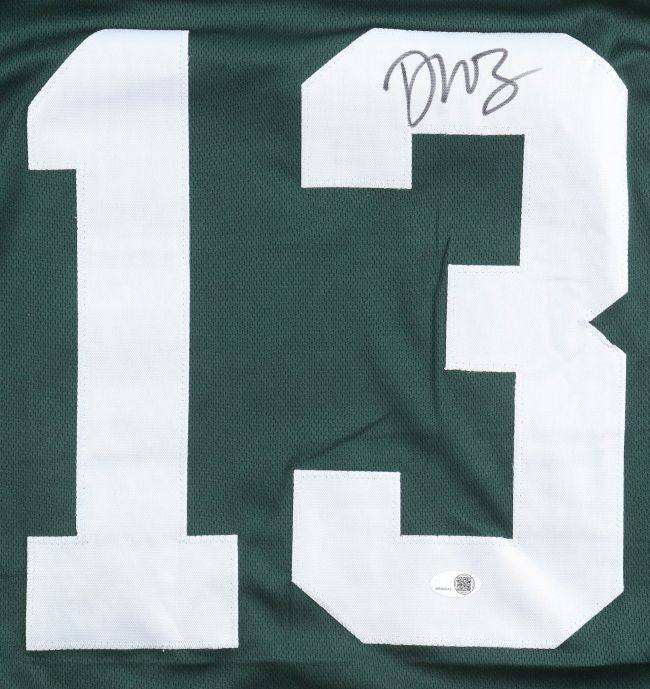 Dontayvion Wicks Green Bay Signed Green Football Jersey JSA QR Hologram - Image 2