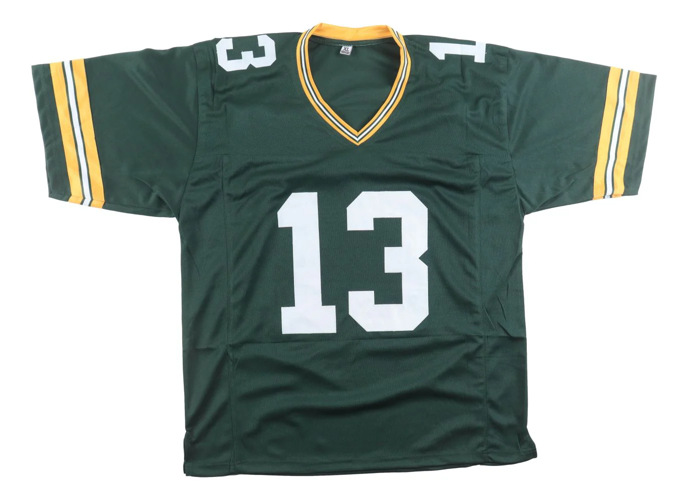 Dontayvion Wicks Green Bay Signed Green Football Jersey JSA QR Hologram - Image 3
