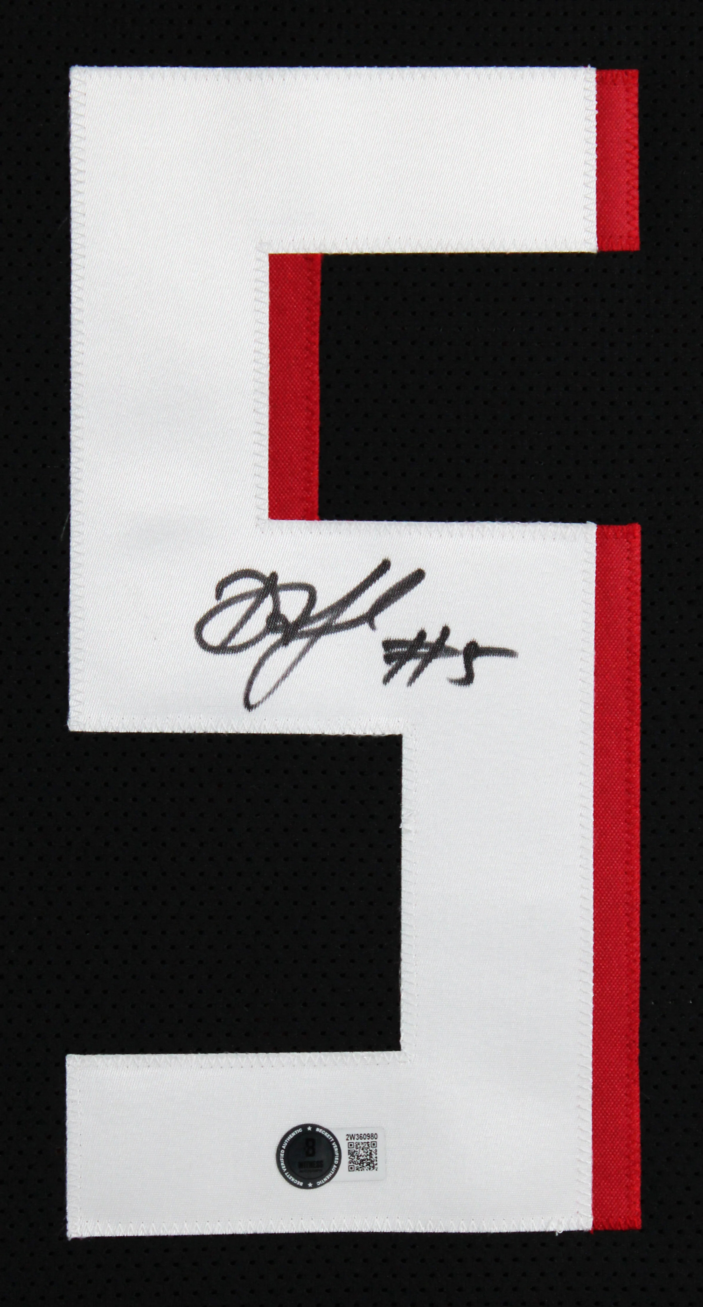 Drake London Authentic Signed Black Pro Style Framed Jersey BAS Witnessed - Image 3