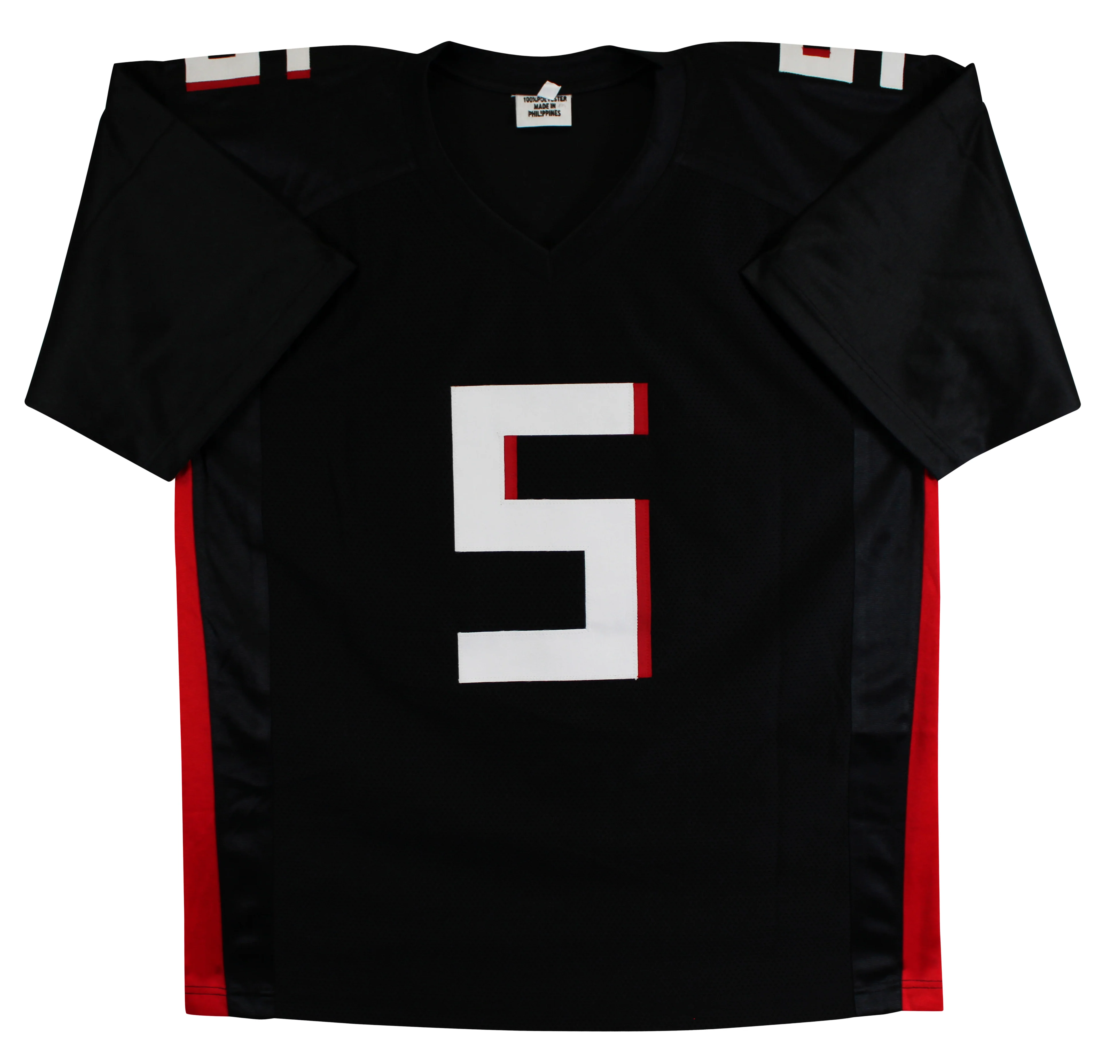 Drake London Authentic Signed Black Pro Style Jersey Autographed BAS Witnessed - Image 4