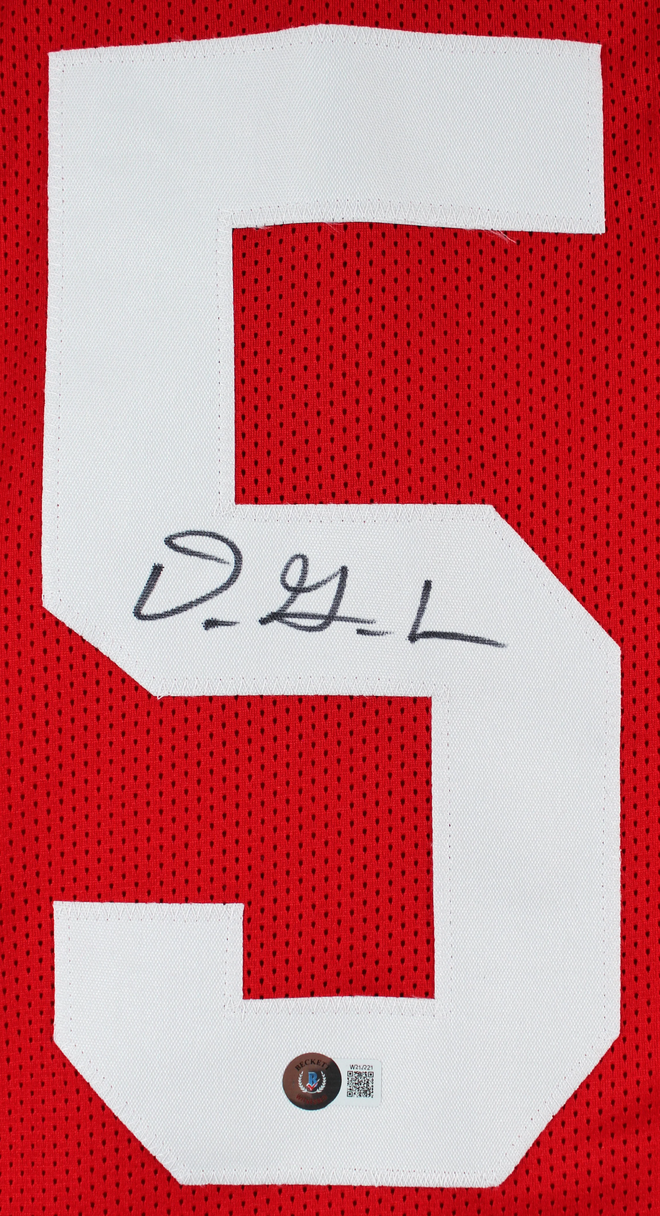 Dre Greenlaw Authentic Signed Red Pro Style Jersey Autographed BAS Witnessed - Image 3