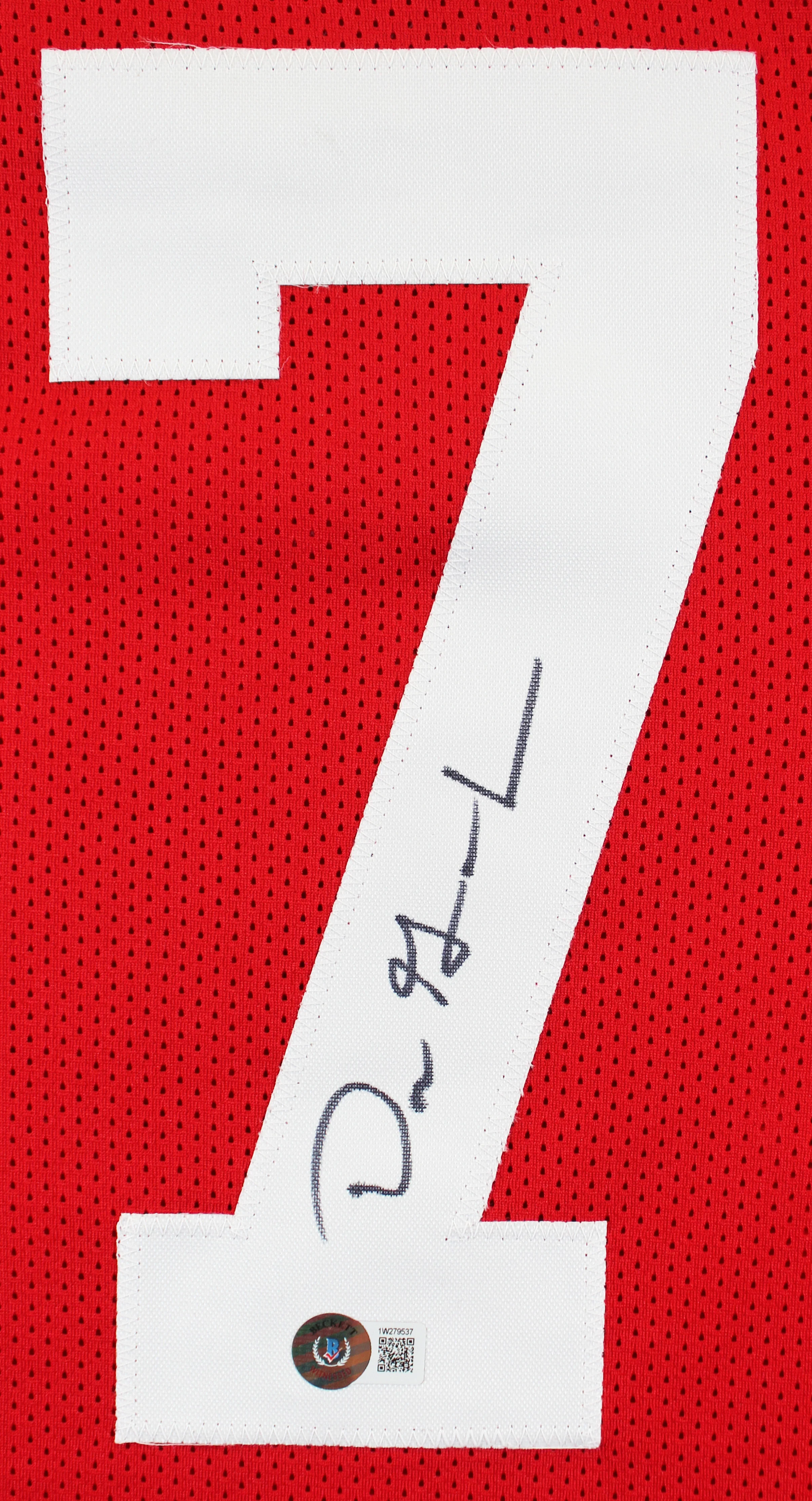 Dre Greenlaw Authentic Signed Red Pro Style Jersey BAS Witnessed 2 - Image 3