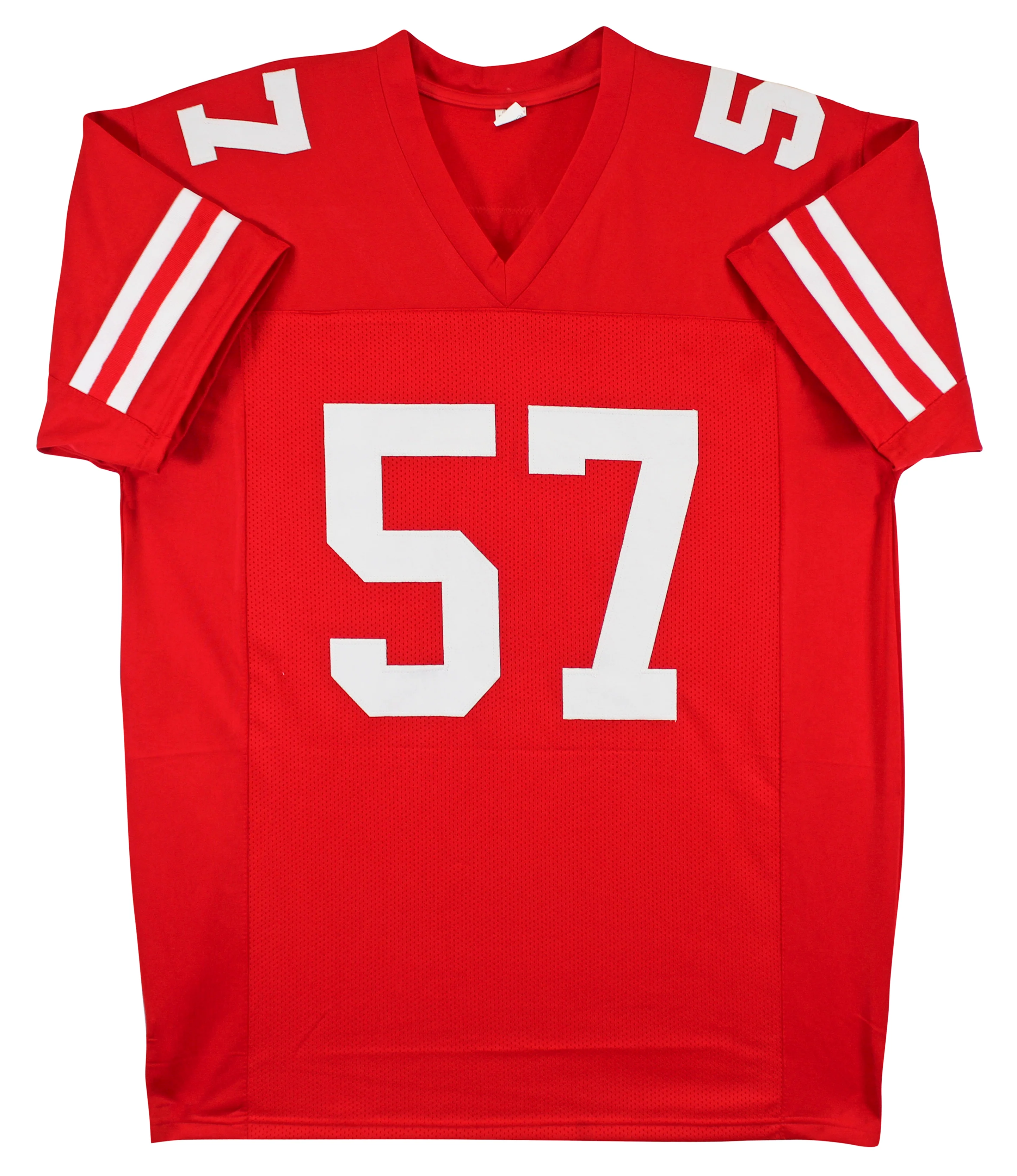 Dre Greenlaw Authentic Signed Red Pro Style Jersey BAS Witnessed 2 - Image 4
