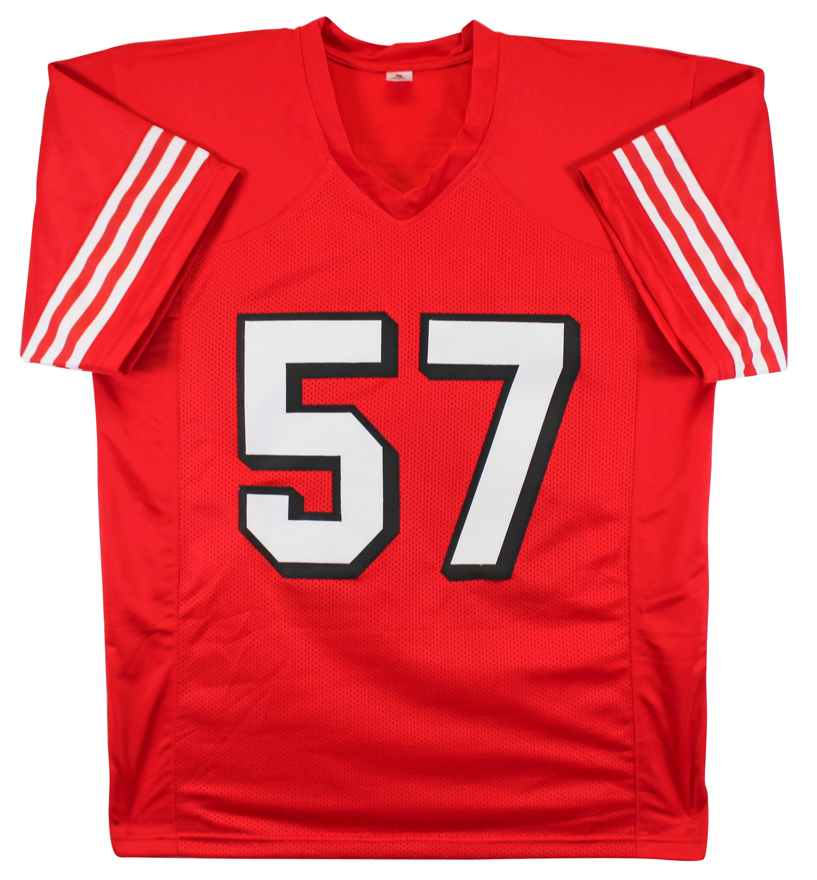 Dre Greenlaw Authentic Signed Red Pro Style Jersey w/ Dropshadow BAS Witnessed - Image 4
