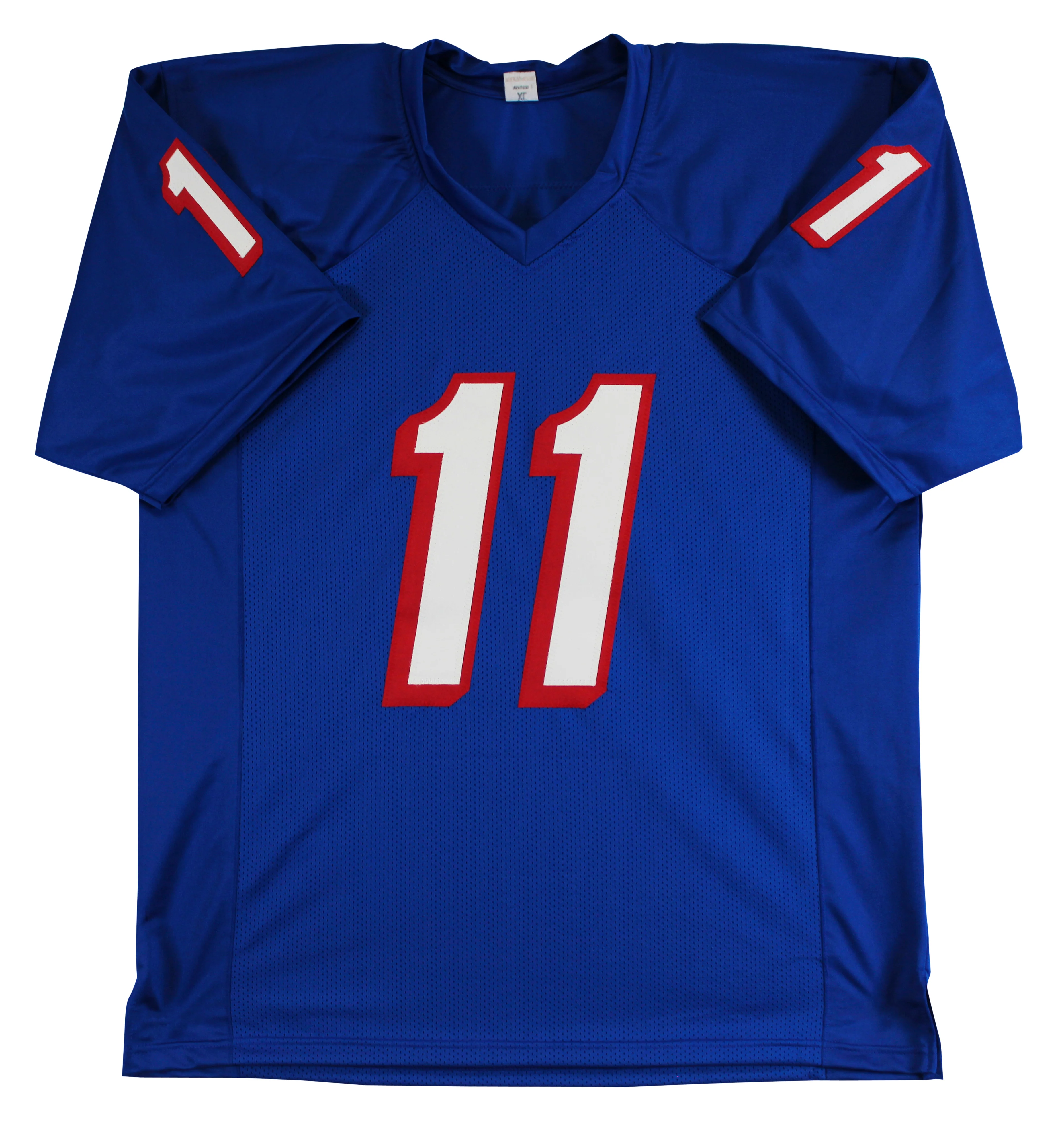 Drew Bledsoe Authentic Signed Throwback Blue Pro Style Jersey BAS Witnessed - Image 4