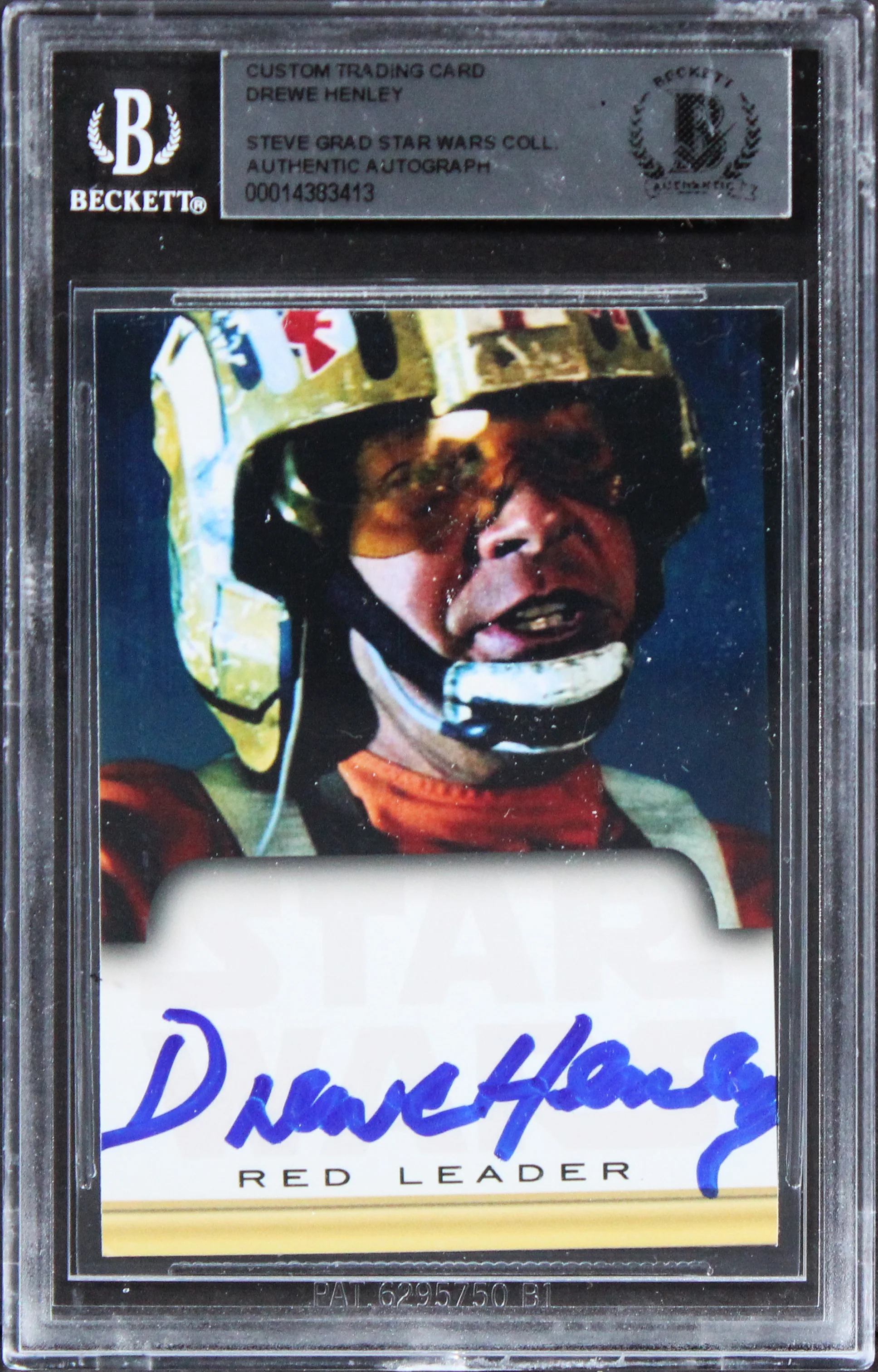 Drew Henley Star Wars Authentic Signed Custom Trading Card BAS Slabbed 3 - Image 2