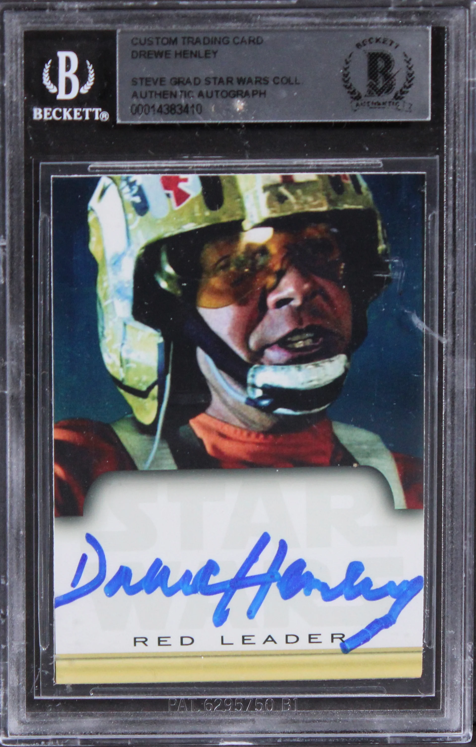 Drew Henley Star Wars Authentic Signed Custom Trading Card BAS Slabbed 4 - Image 2