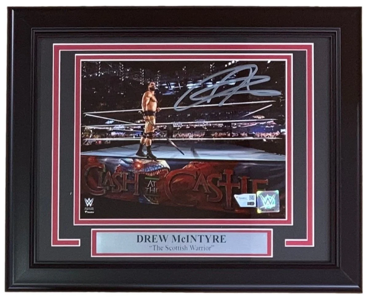 Drew McIntyre Signed Framed 8x10 WWE Entrance Photo Fanatics