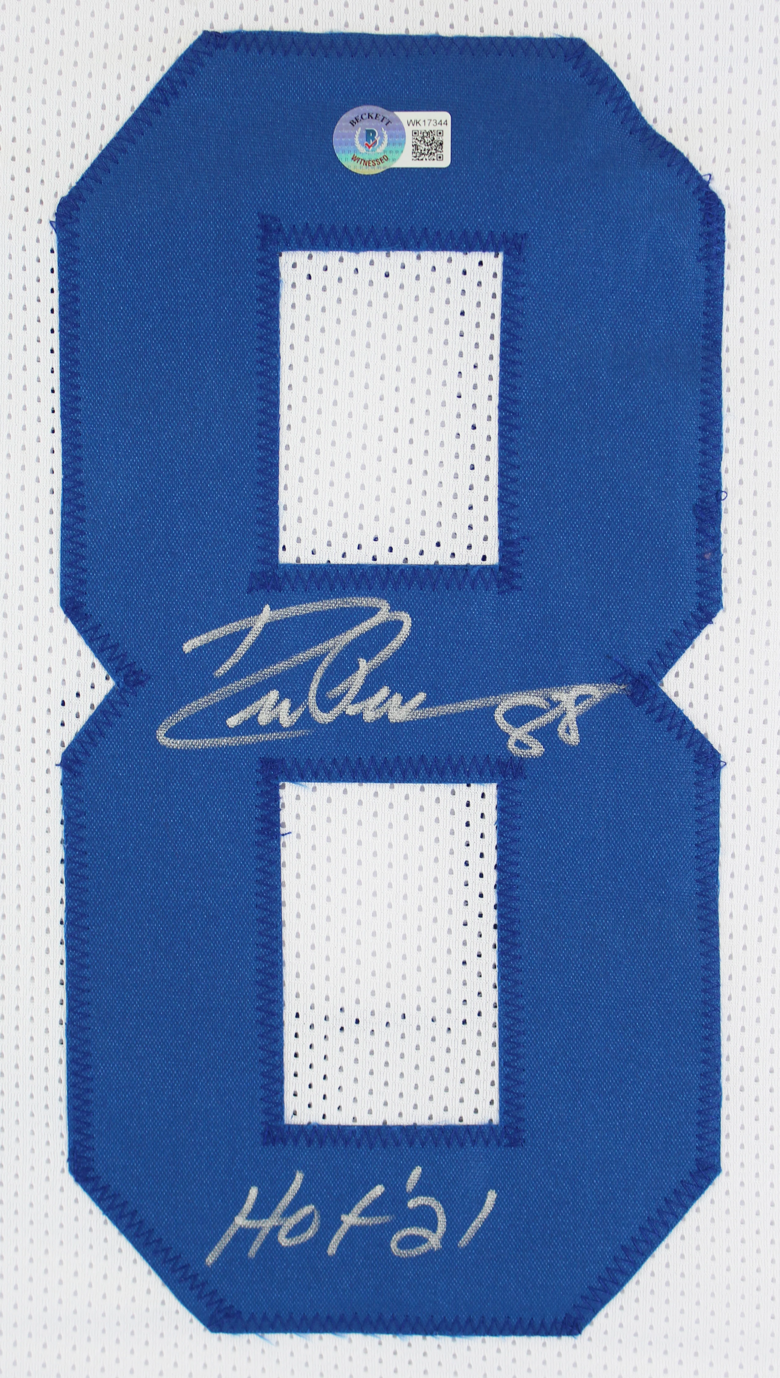 Drew Pearson "HOF 21" Authentic Signed White Pro Style Framed Jersey BAS Witness - Image 3