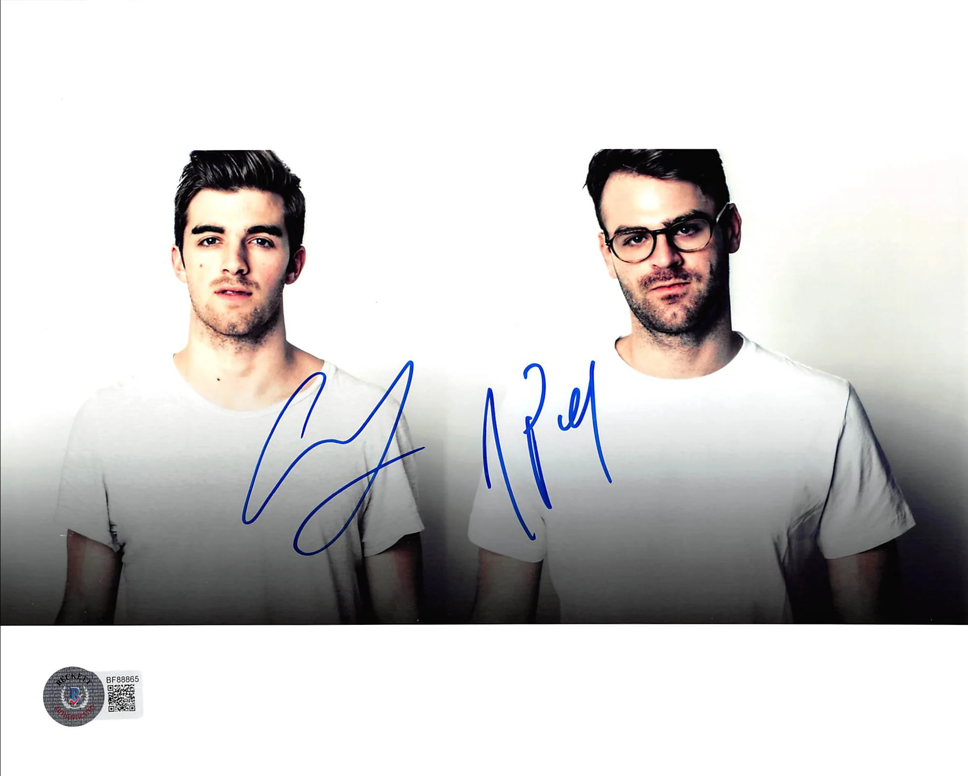 Drew Taggart & Alex Pall The Chainsmokers Signed 8x10 Photo BAS #BF88865 - Image 2