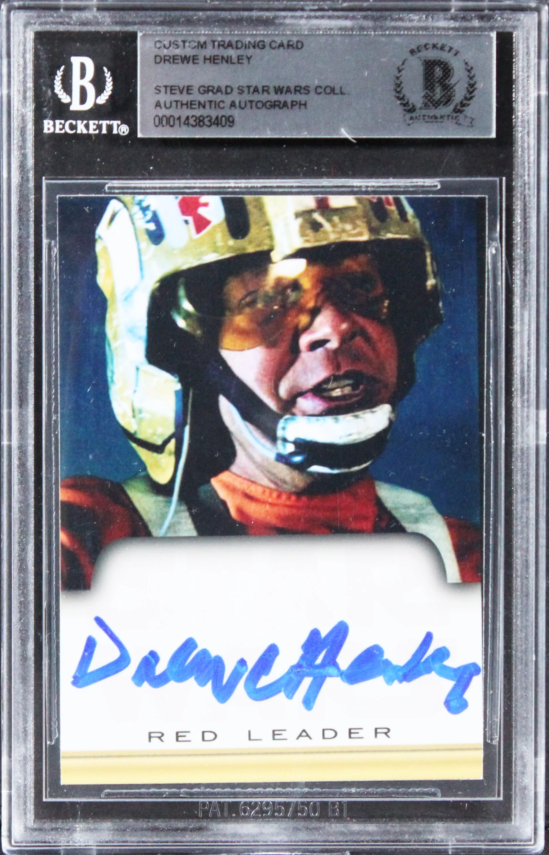 Drewe Henley Star Wars Authentic Signed Custom Trading Card BAS Slabbed - Image 2