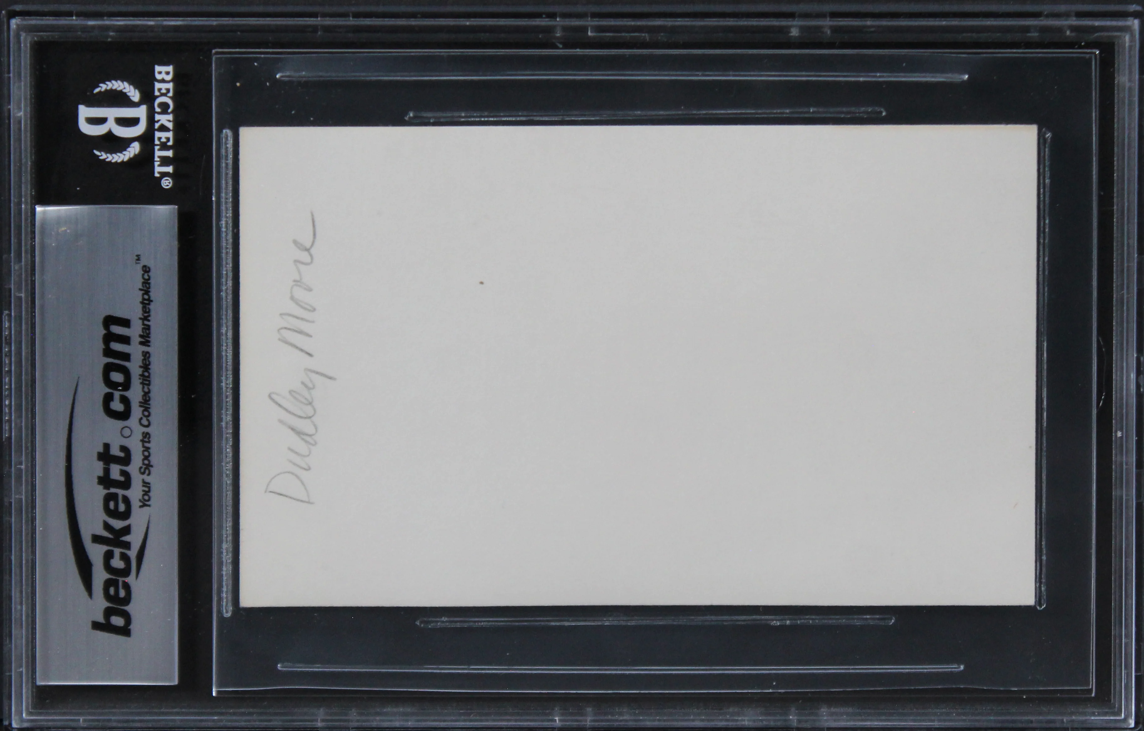 Dudley Moore Arthur Authentic Signed 3x5 Index Card Autographed BAS Slabbed - Image 3