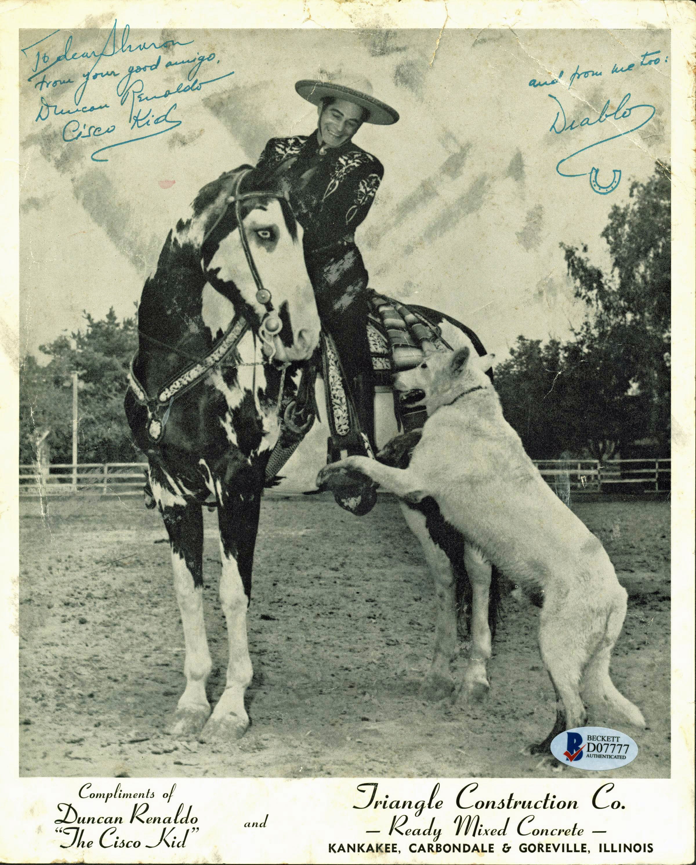 Duncan Reynold The Sisco Kid Authentic Signed 8x10 Photo Autographed BAS D07777 - Image 2