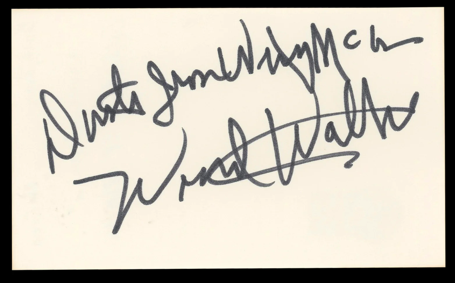 Dust "Iron Wing" McCrea Windwalker Authentic Signed 3x5 Index Card BAS #BL98884 - Image 2