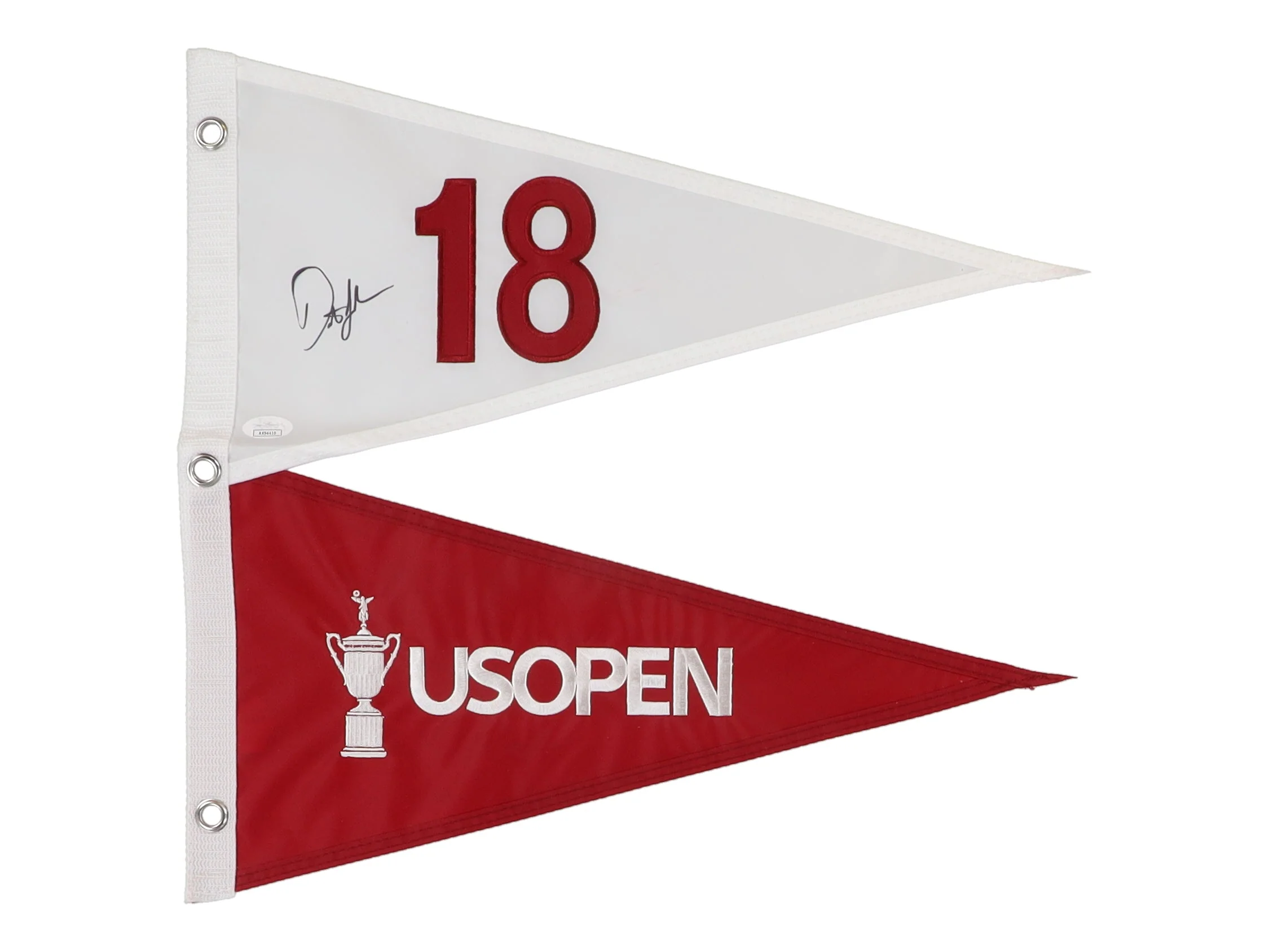 Dustin Johnson Signed US Open 18th Hole Replica Pin Flag JSA