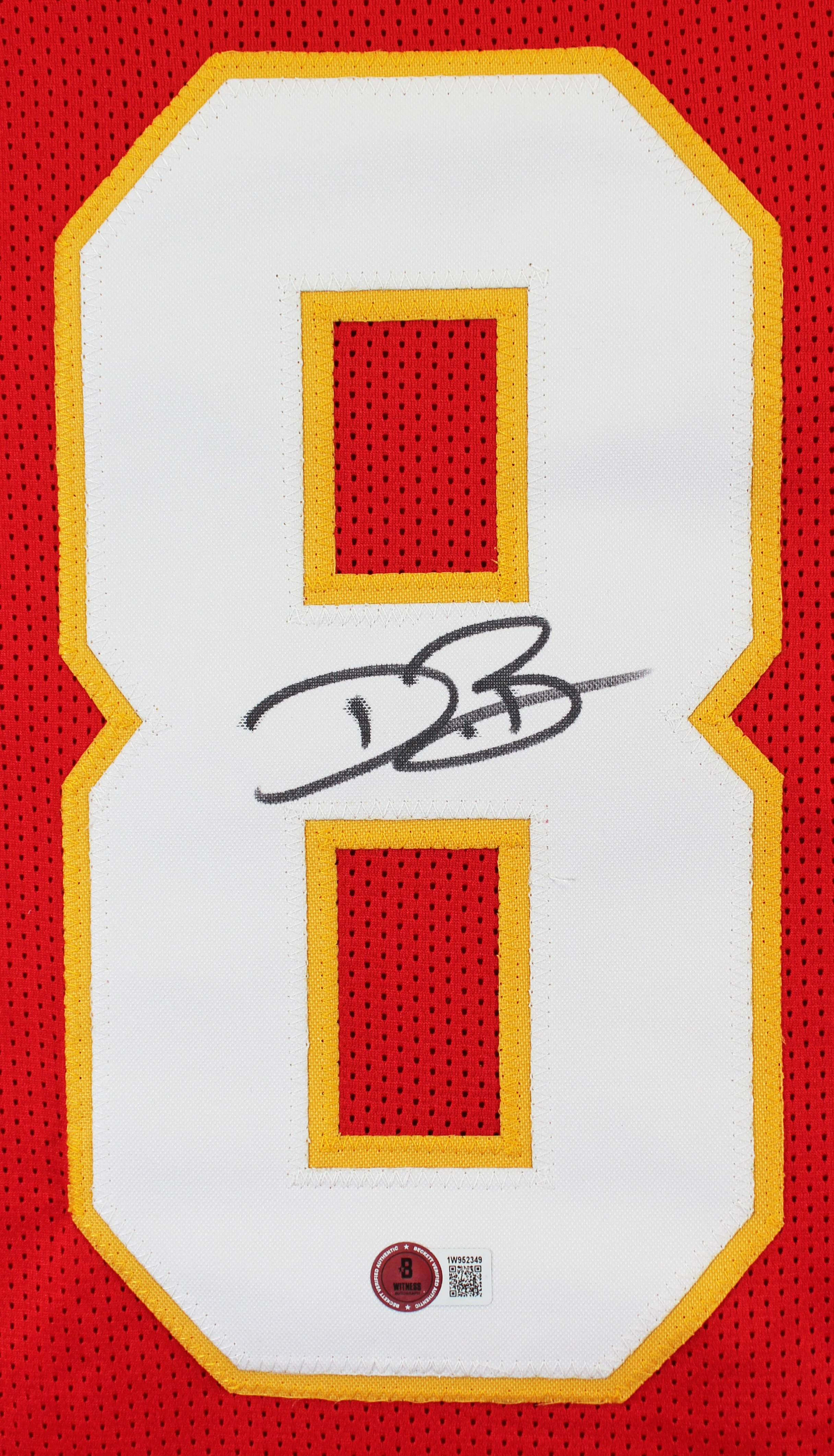 Dwayne Bowe Authentic Signed Red Pro Style Jersey Autographed BAS Witnessed - Image 3