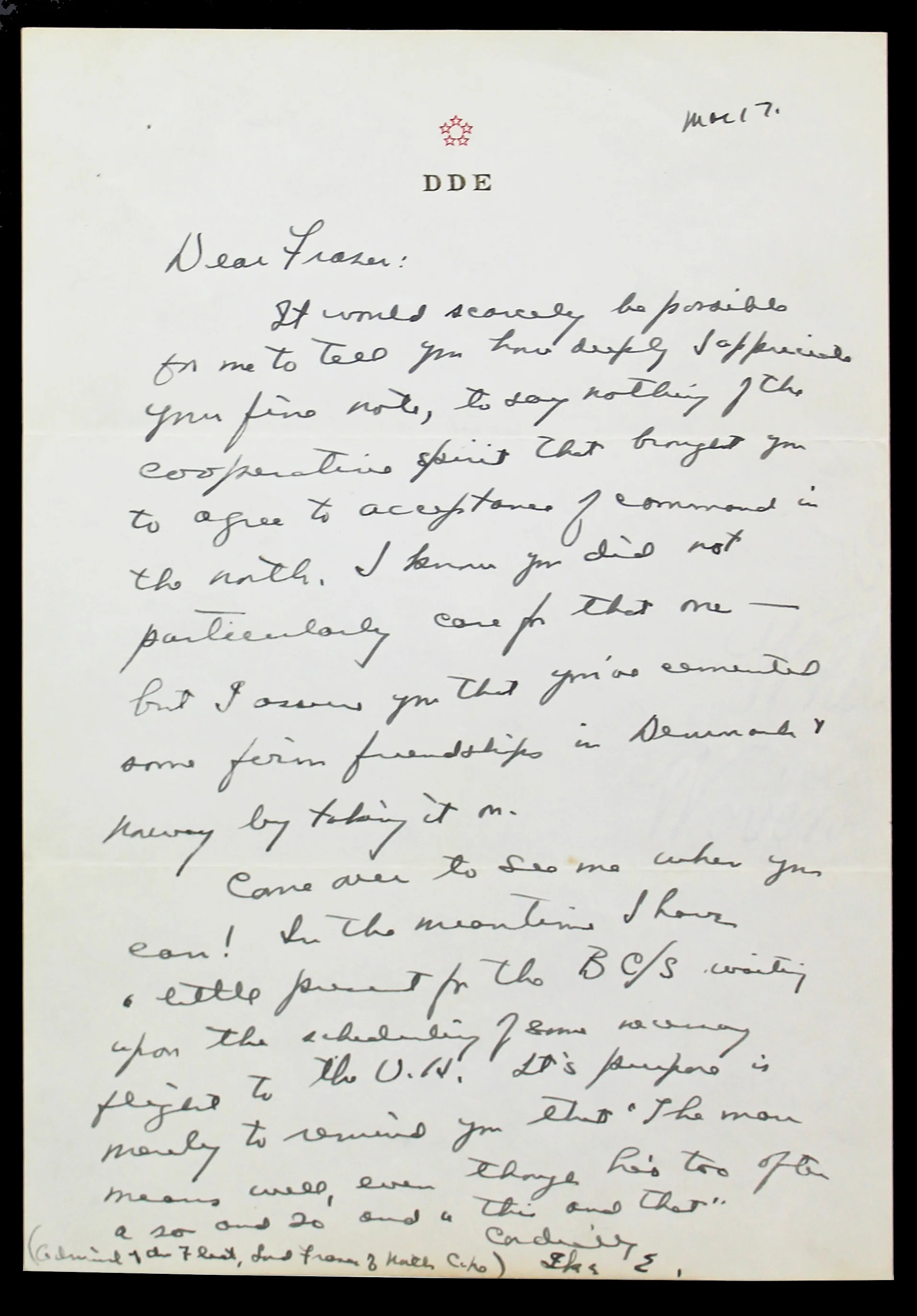 Dwight D. Eisenhower Signed 7x10.25 Handwritten Letter PSA/DNA #V07847 - Image 2