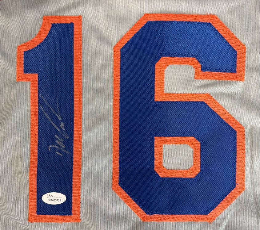 Dwight Doc Gooden New York Signed Gray Baseball Jersey JSA - Image 2