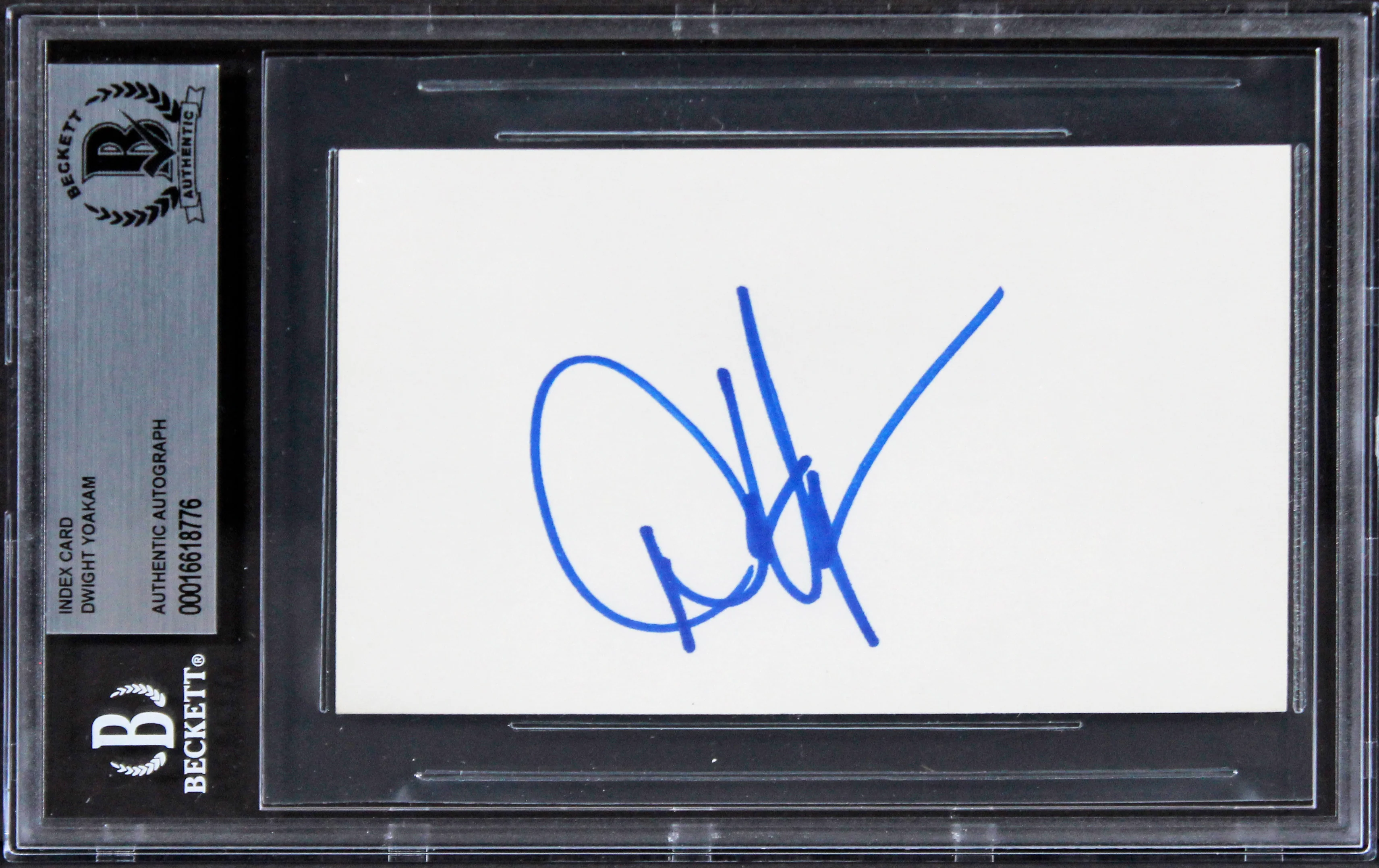 Dwight Yoakam Sling Blade Authentic Signed 3x5 Index Card BAS Slabbed - Image 2