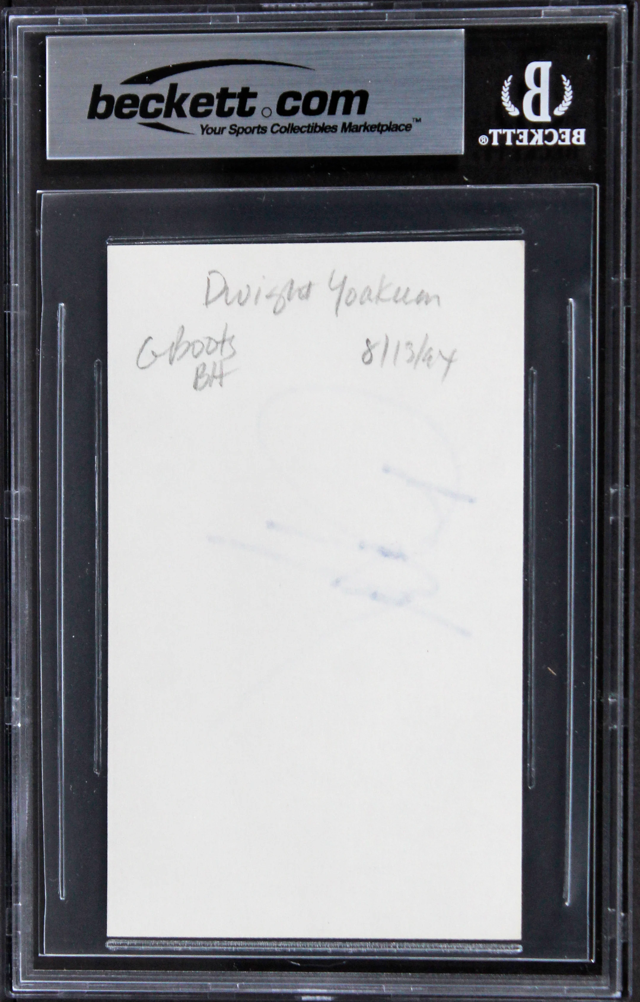 Dwight Yoakam Sling Blade Authentic Signed 3x5 Index Card BAS Slabbed - Image 3