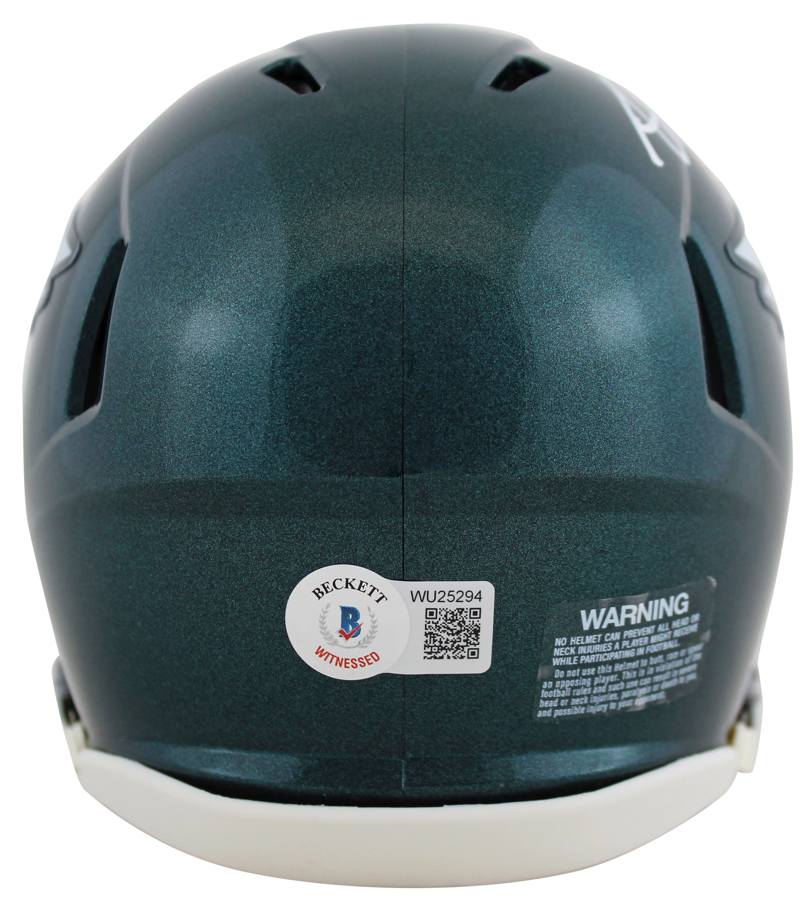 Eagles A.J. Brown Authentic Signed Speed Mini Helmet W/ Case BAS Witnessed - Image 4