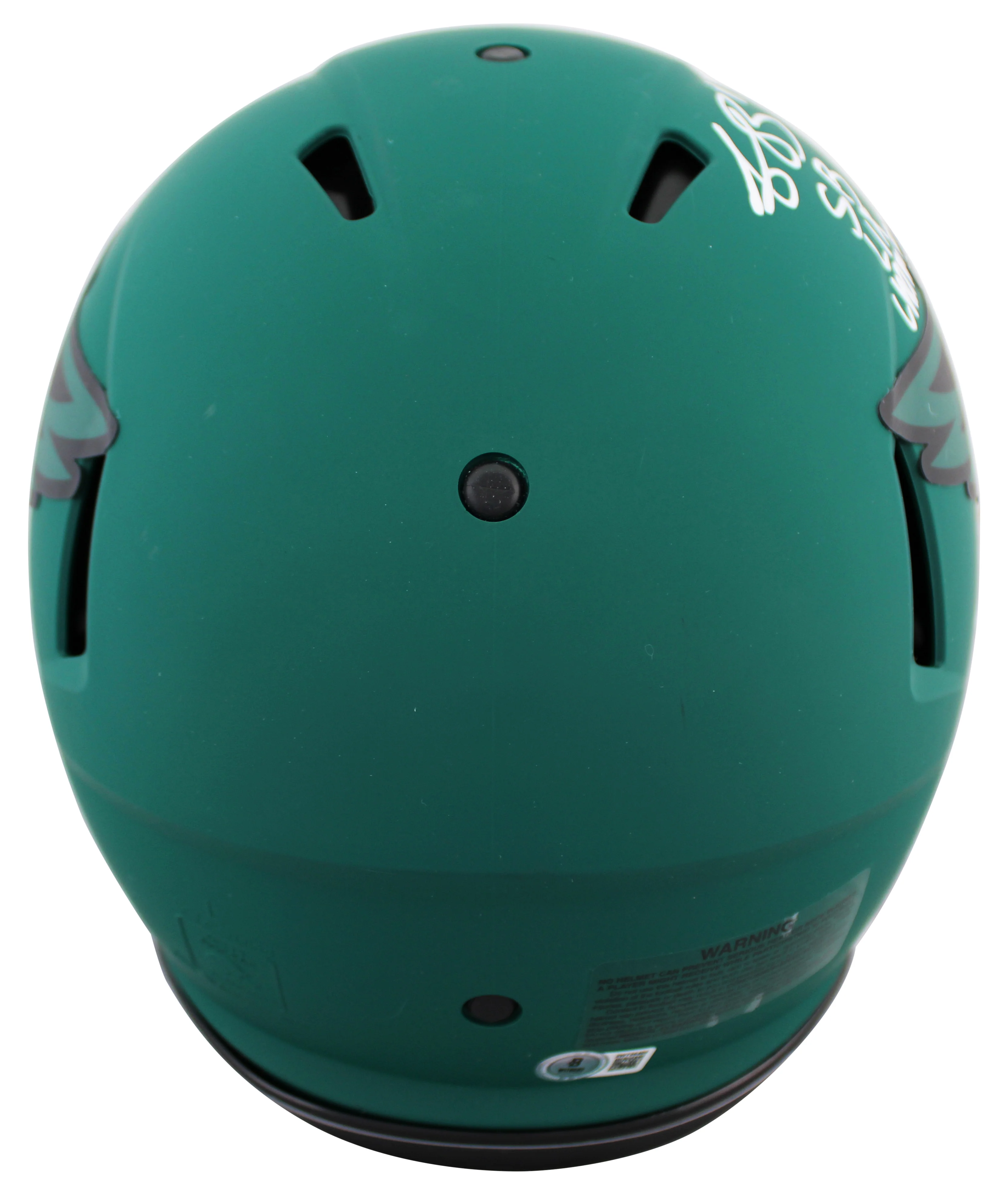 Eagles A.J. Brown "SB Champs" Signed Rave F/S Speed Proline Helmet W/ Case BAS W - Image 4