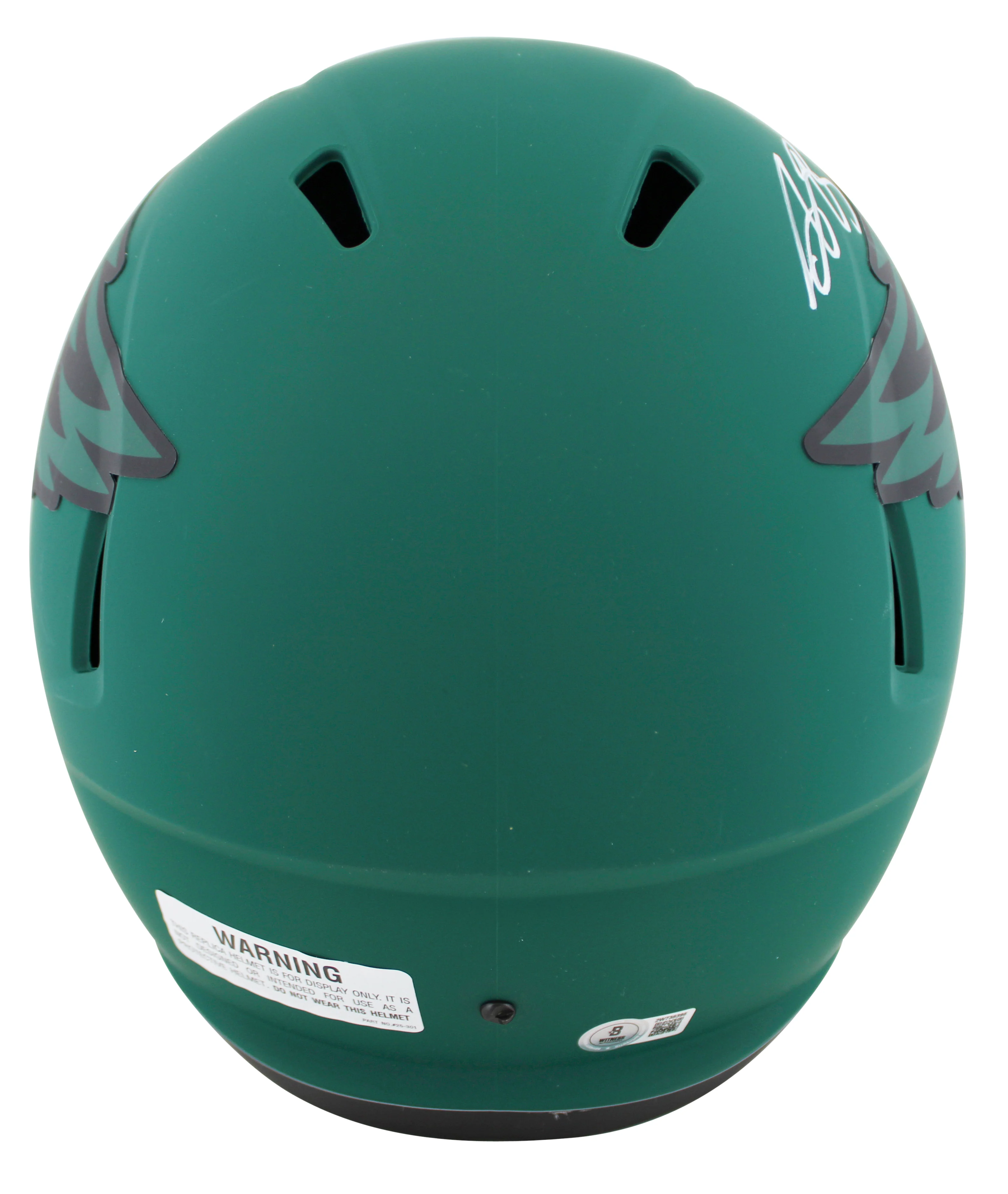 Eagles A.J. Brown Signed Rave Full Size Speed Rep Helmet W/ Case BAS Witnessed - Image 4