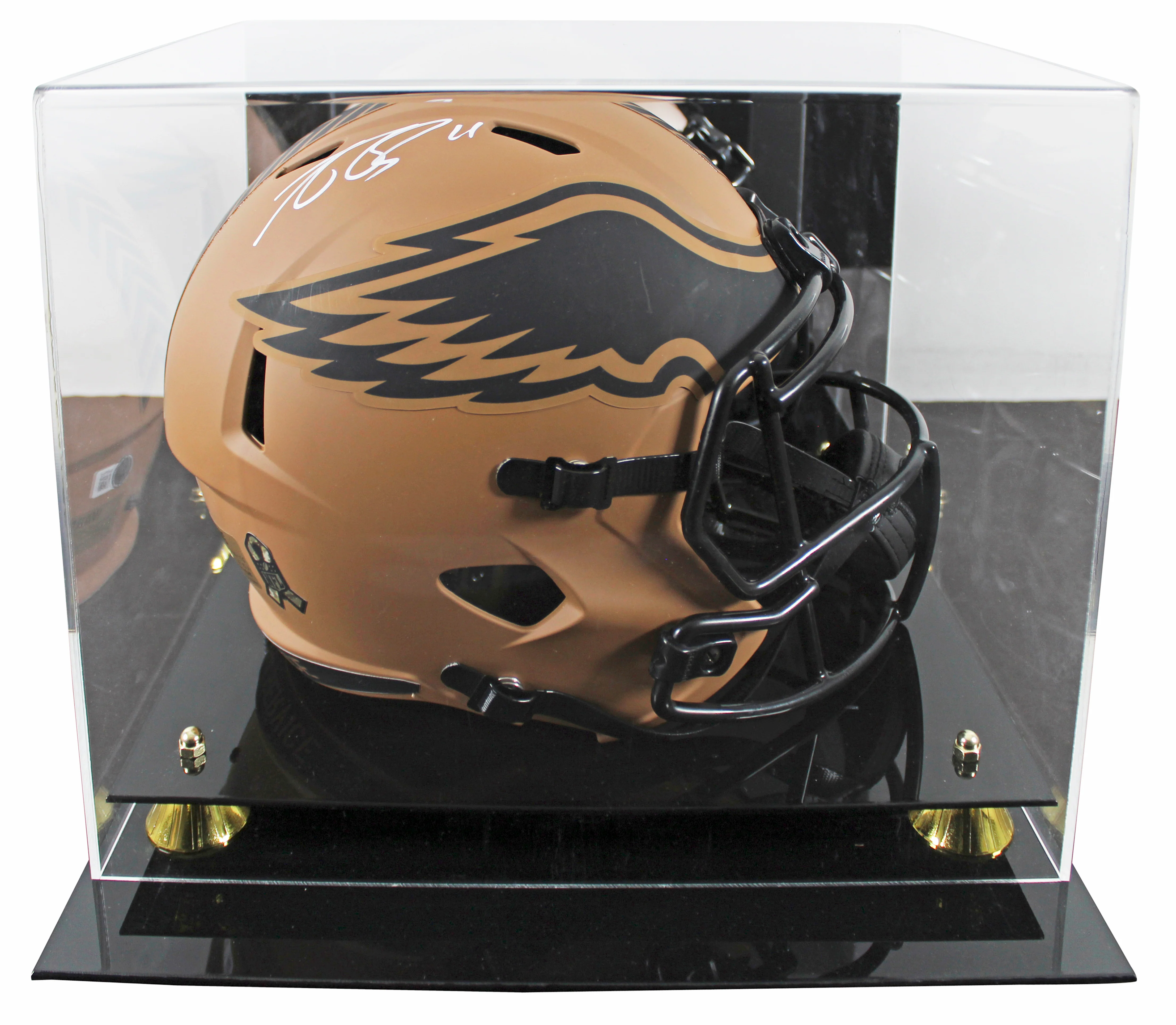Eagles A.J. Brown Signed STS II Full Size Speed Proline Helmet W/ Case BAS Wit - Image 2