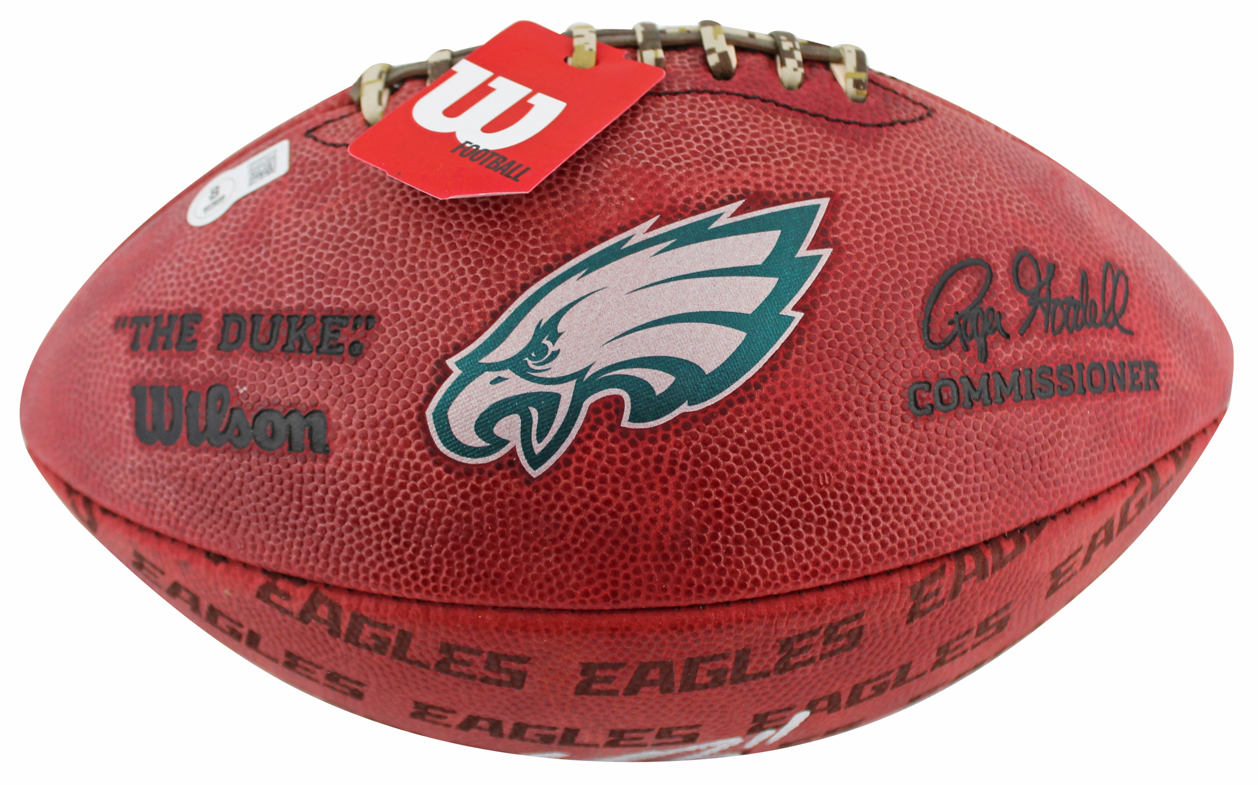 Eagles A.J. Brown Signed Wilson "The Duke" Team Showcase Football BAS #2W058270 - Image 4