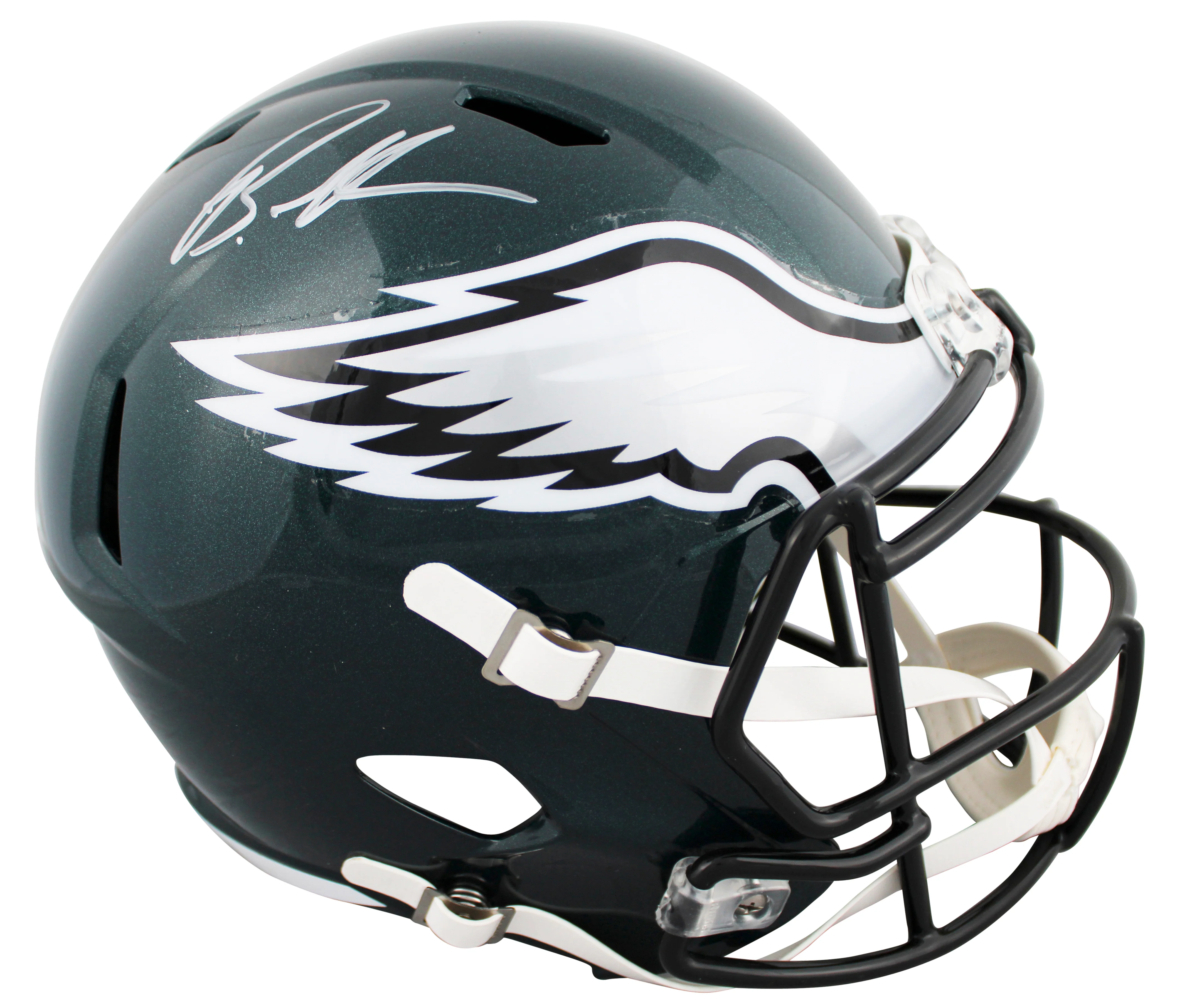 Eagles Brandon Graham Signed F/S Speed Rep Helmet W/ Case w/ Silver Sig BAS Wit - Image 3